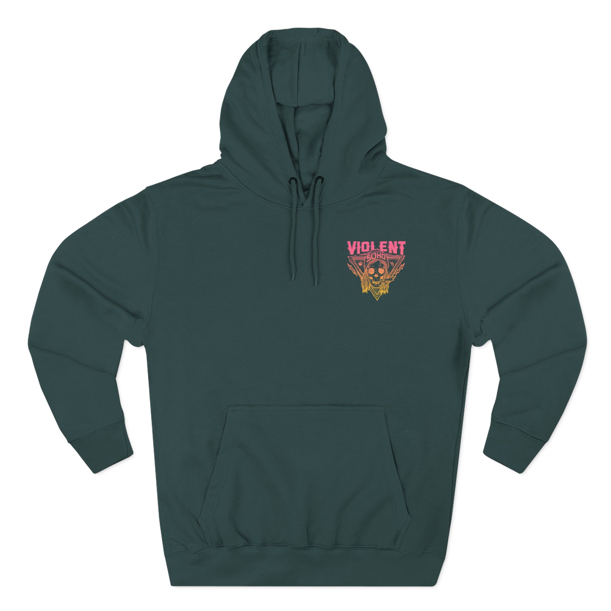 Violent Soho Blazin' Skull Gradient Three-Panel Fleece Hoodie