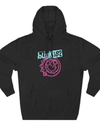 Blink 182 Smiley Crop Three-Panel Fleece Hoodie