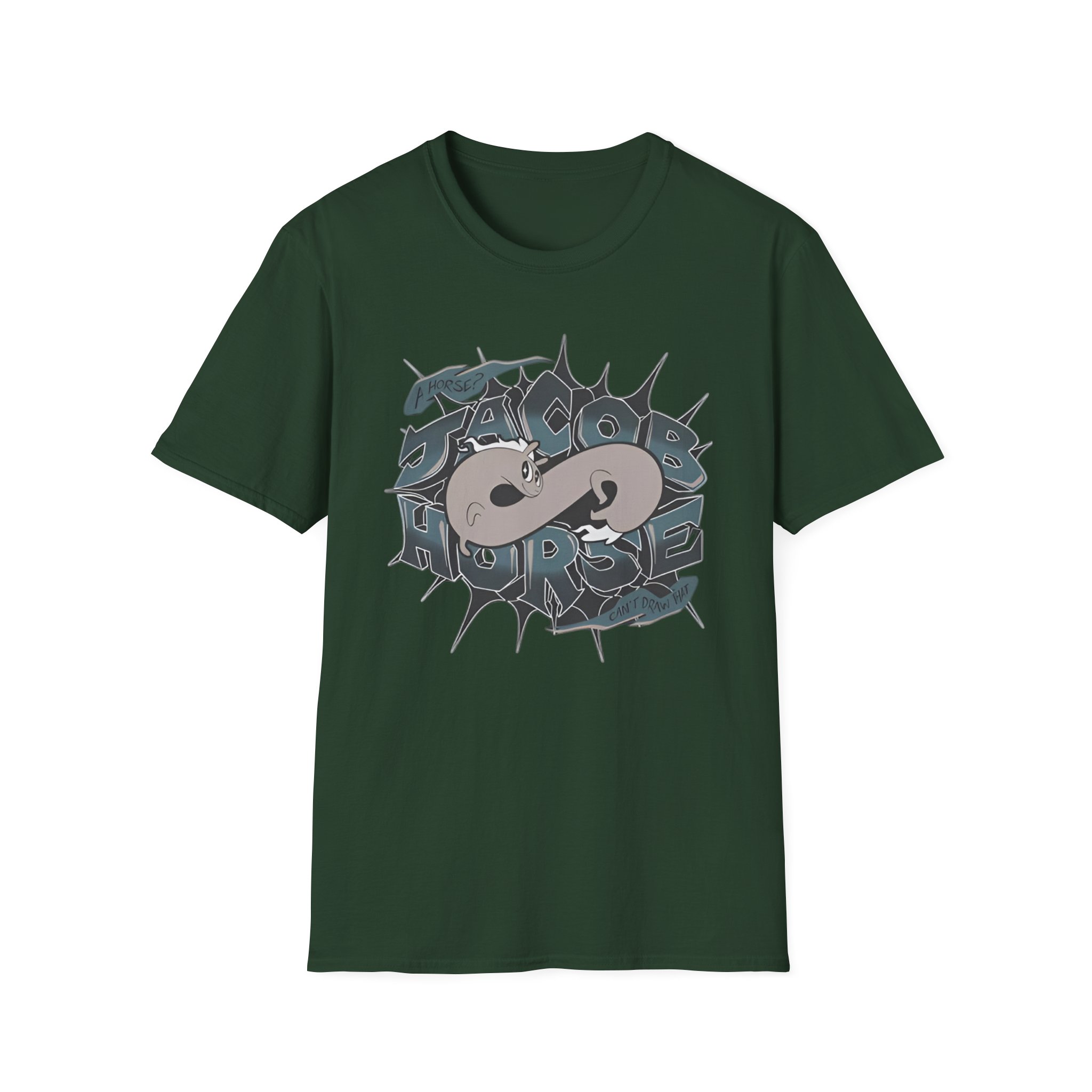 Drawfee Jacob Horse Unisex Softstyle T-Shirt