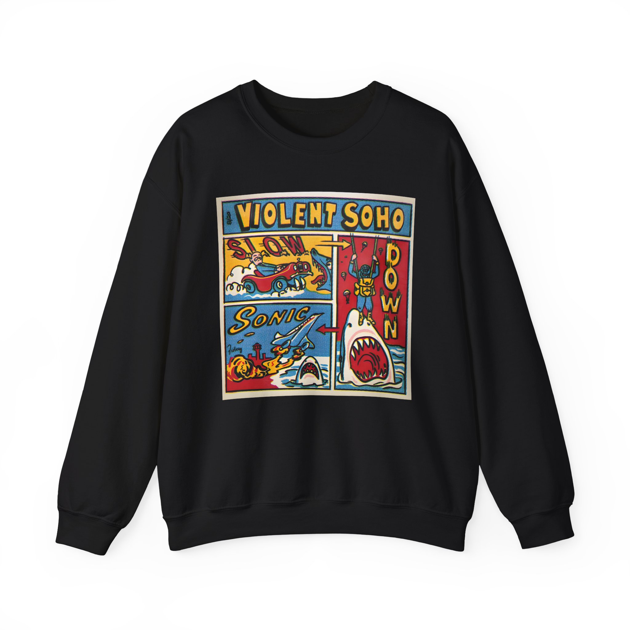 Violent Soho Slow Down Sonic Unisex Heavy Blendâ„¢ Crewneck Sweatshirt