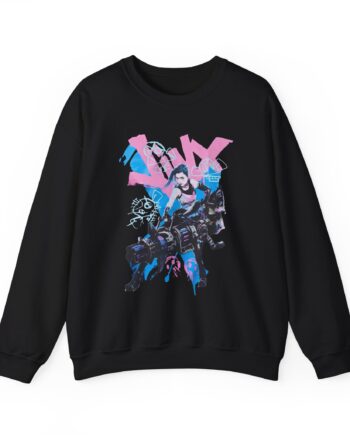 Jinx Arcane Graffiti Jumbo Unisex Heavy Blend™ Crewneck Sweatshirt