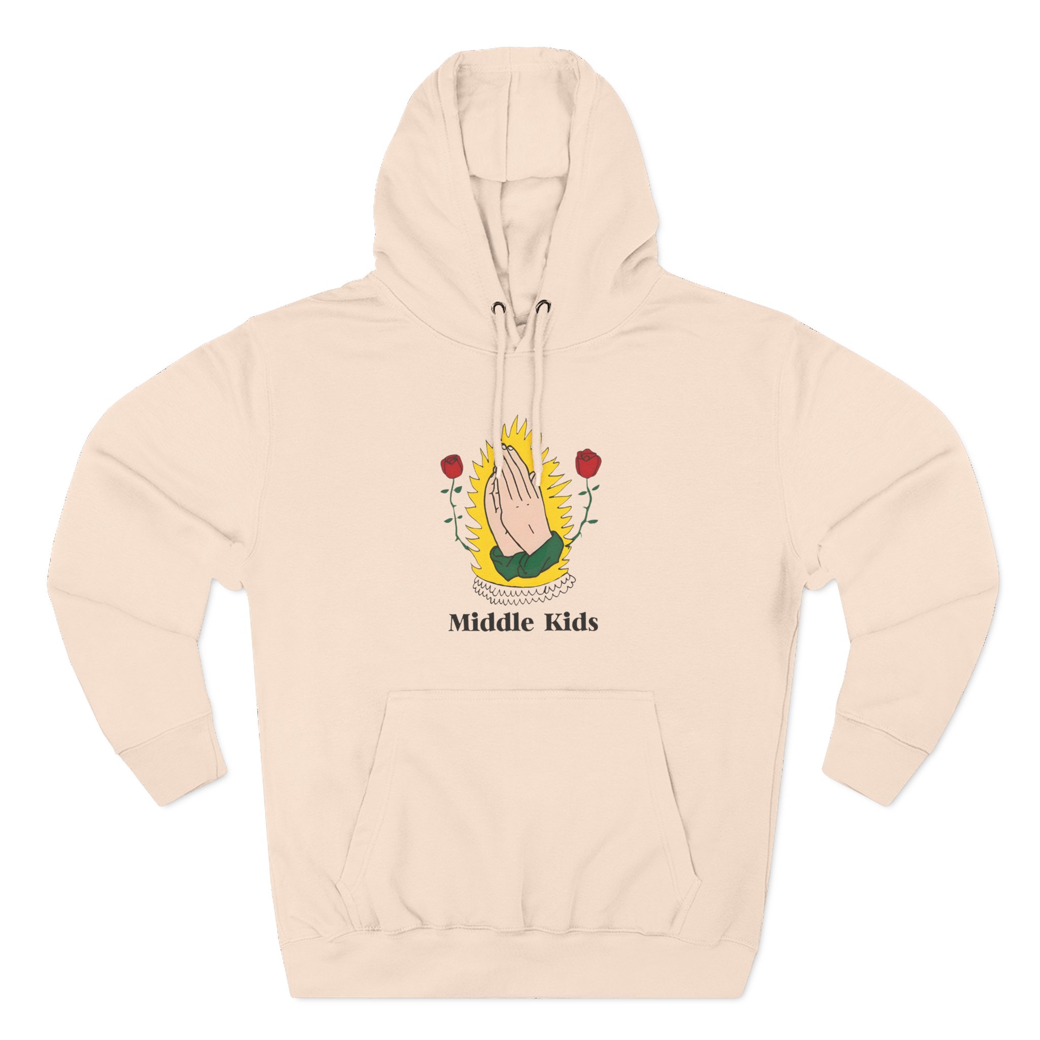 Middle Kids Praying Hands Three-Panel Fleece Hoodie