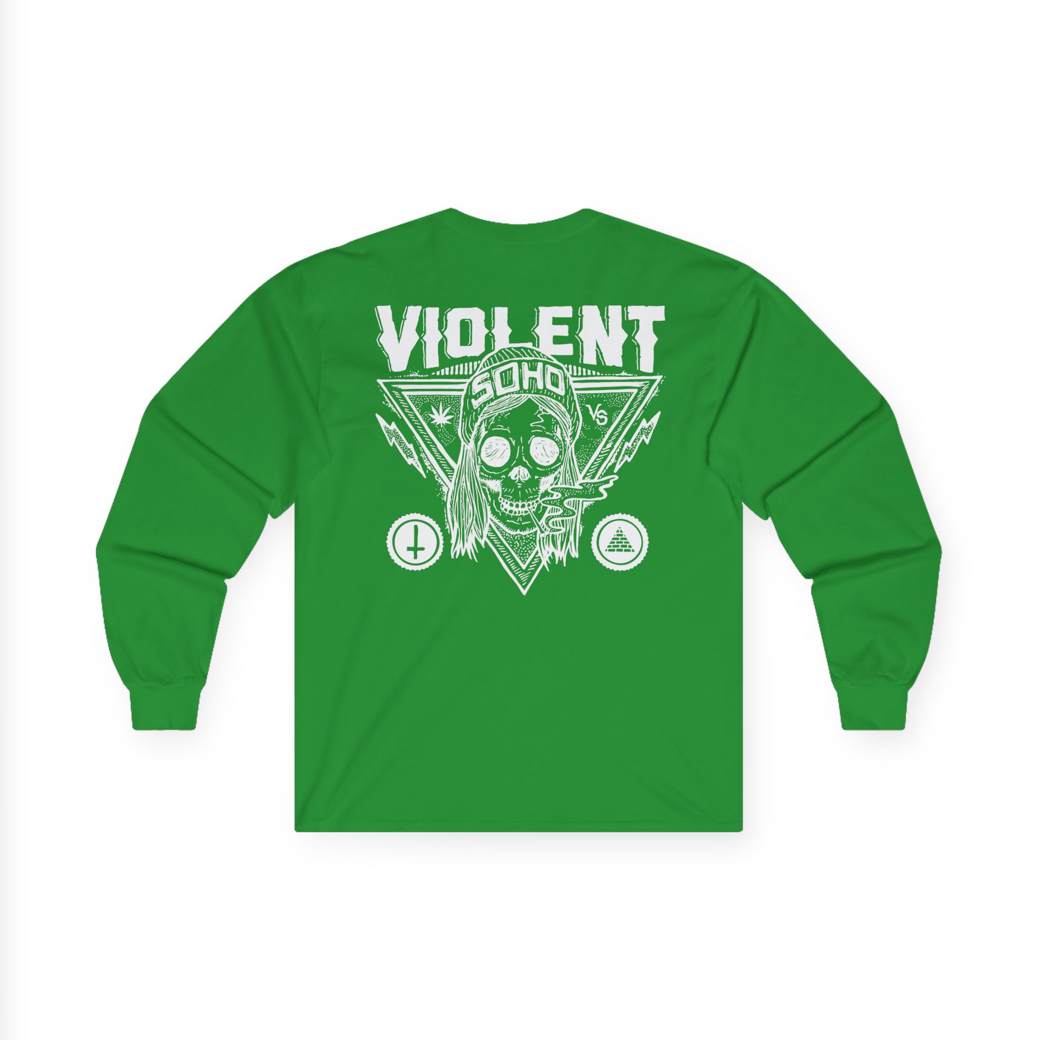 Violent Soho Blazin Skull Unisex Ultra Cotton Long Sleeve Tee