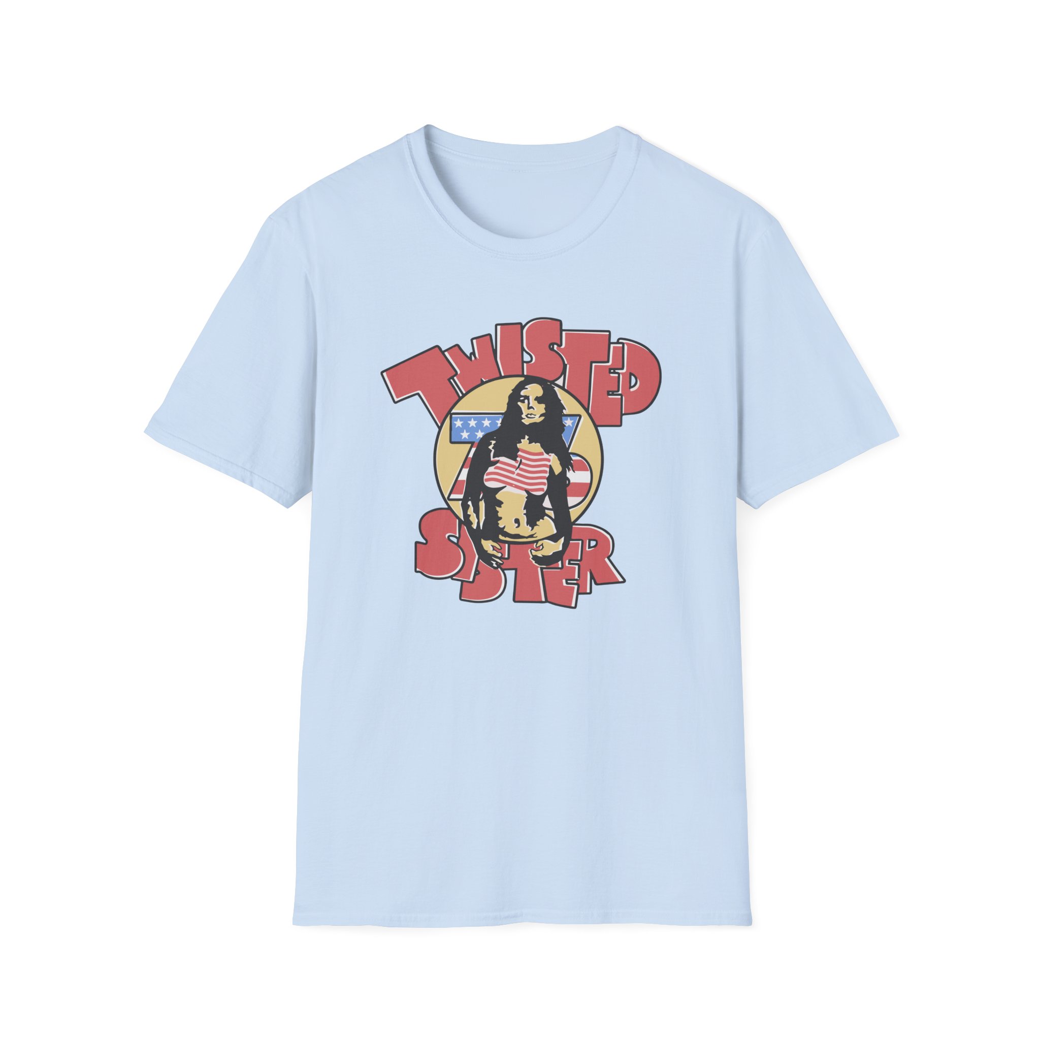 Ladies Stars and Stripes Twisted Sister Unisex Softstyle T-Shirt