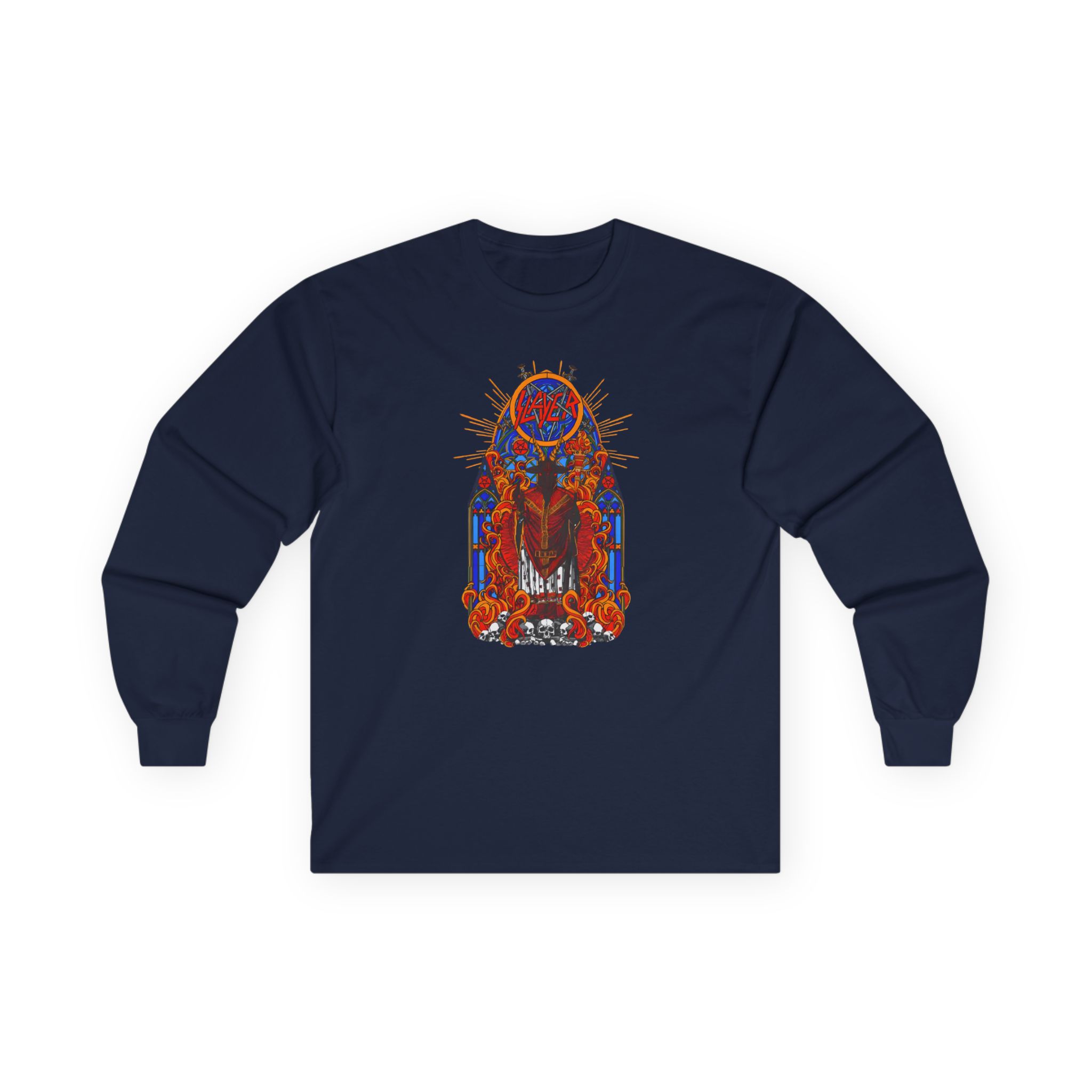 Slayer Goatgod Stained Glass Unisex Ultra Cotton Long Sleeve Tee