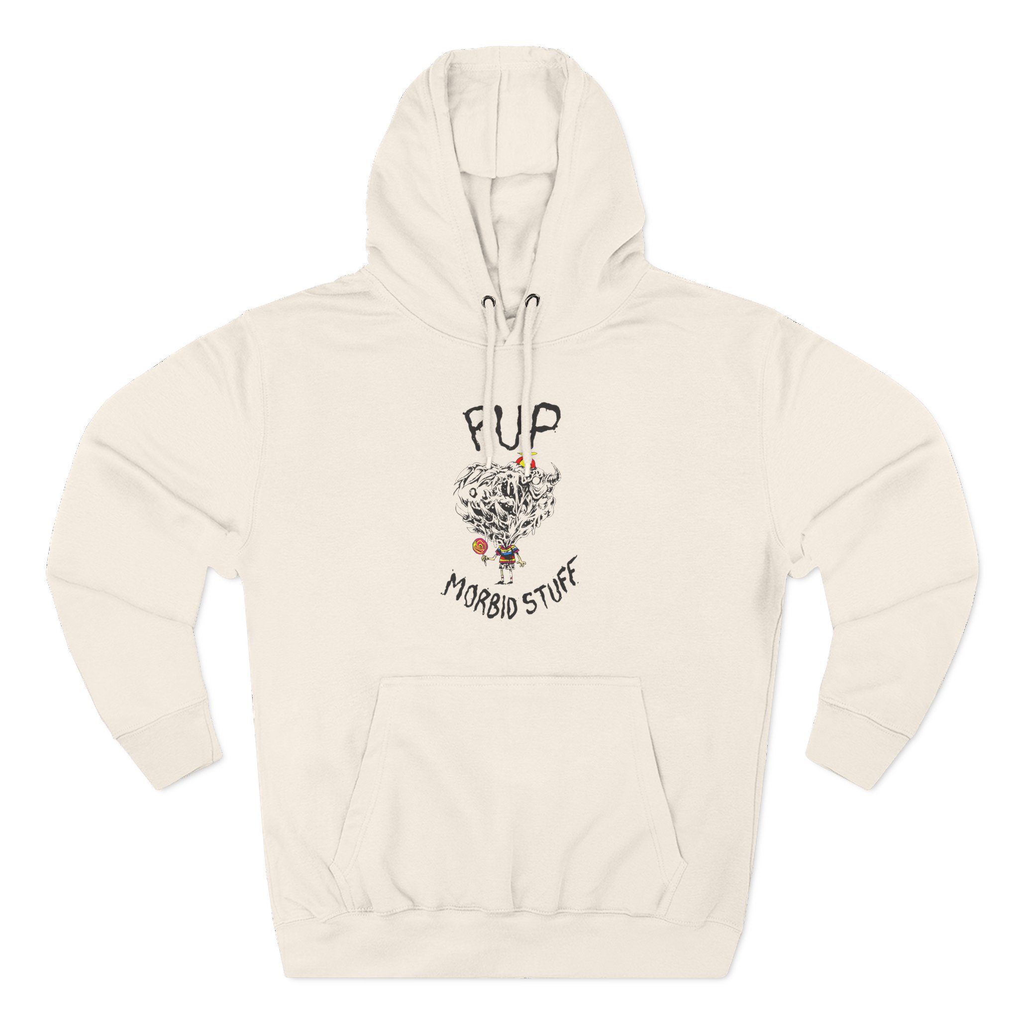 Pup Morbid Stuff Lollipop Three-Panel Fleece Hoodie