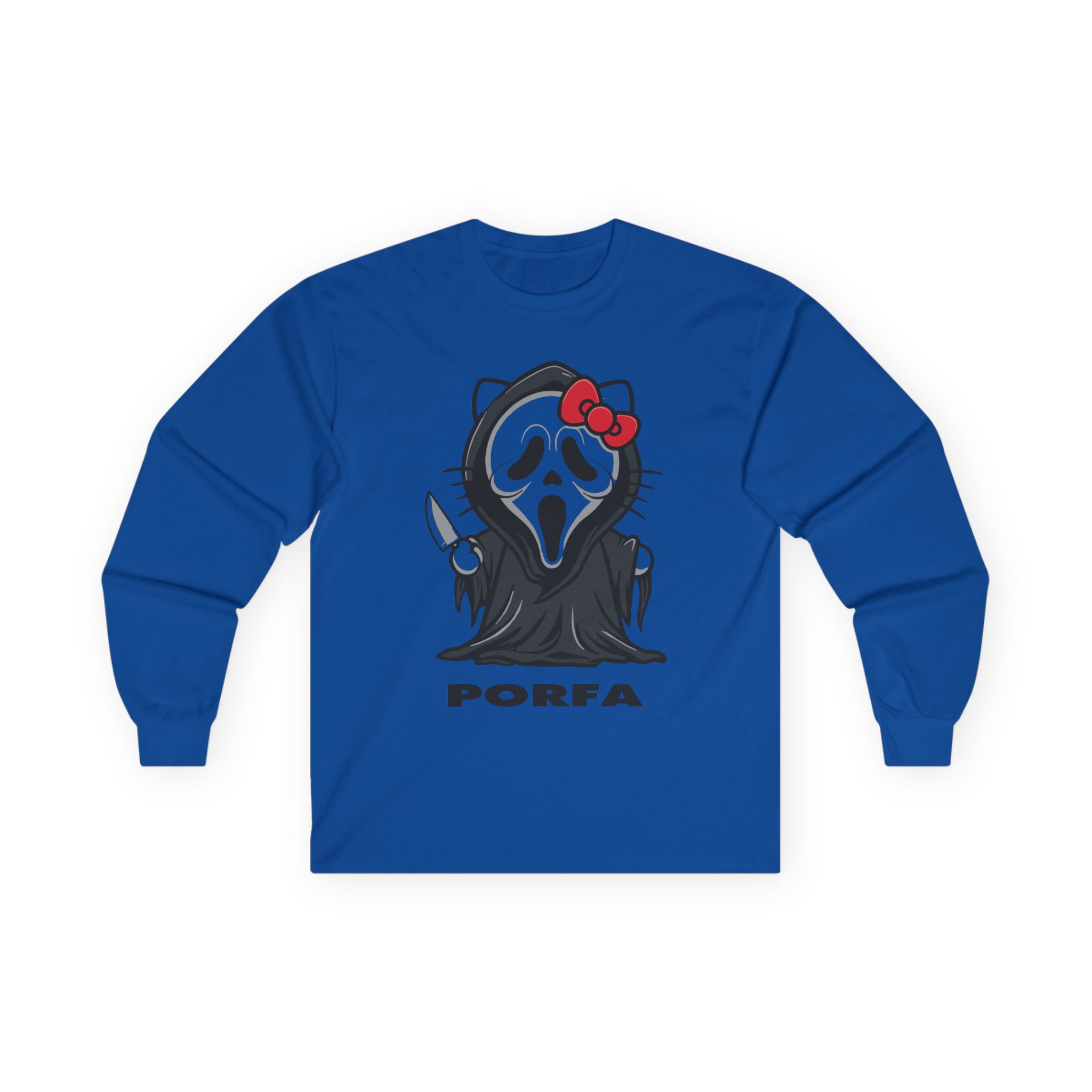 Porfa Scream Halloween Unisex Ultra Cotton Long Sleeve Tee