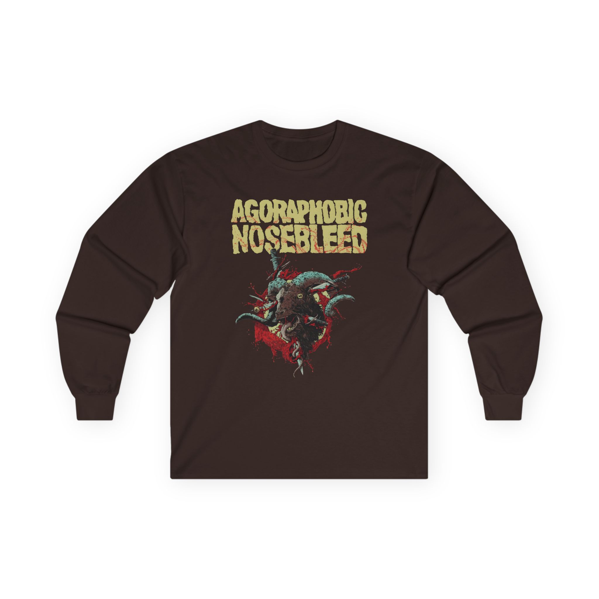 Agoraphobic Nosebleed Goat Head Unisex Ultra Cotton Long Sleeve Tee