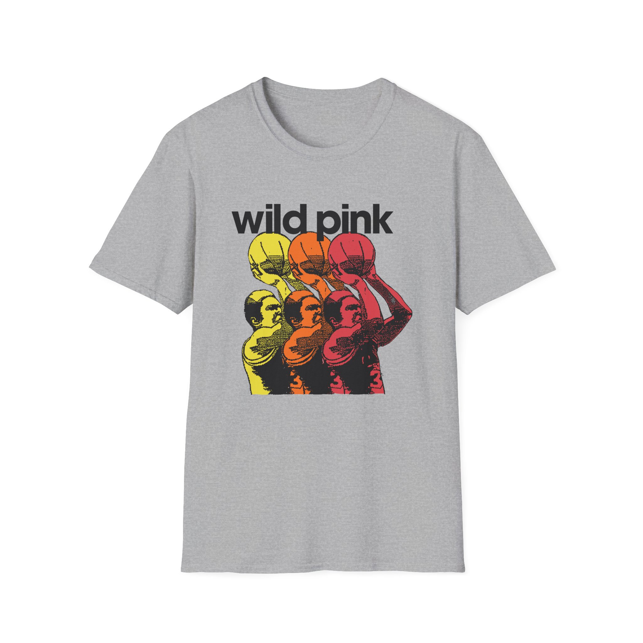 Wild Pink Basketball Unisex Softstyle T-Shirt