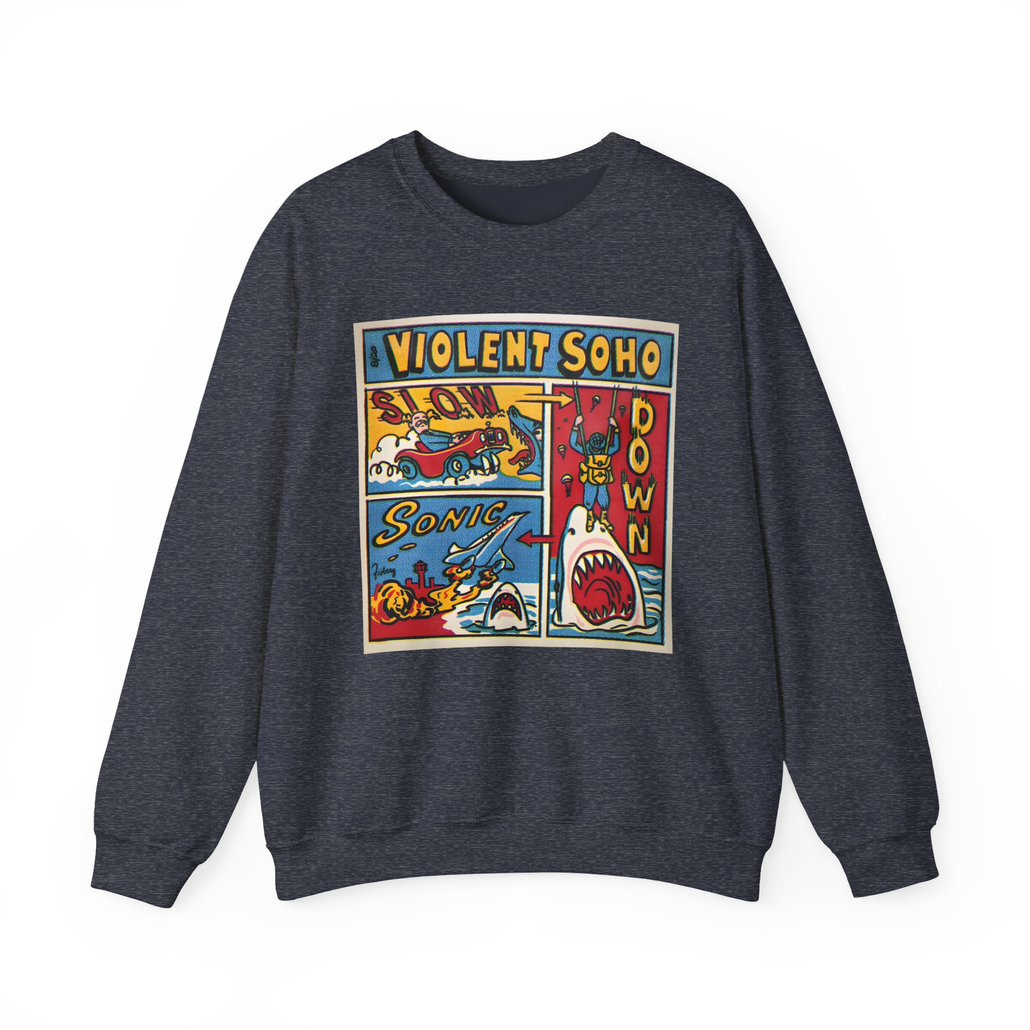 Violent Soho Slow Down Sonic Unisex Heavy Blendâ„¢ Crewneck Sweatshirt
