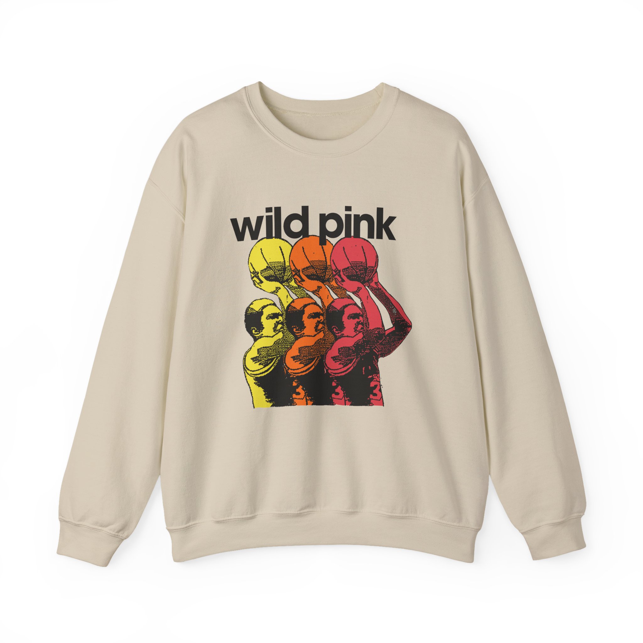 Wild Pink Basketball Unisex Heavy Blendâ„¢ Crewneck Sweatshirt