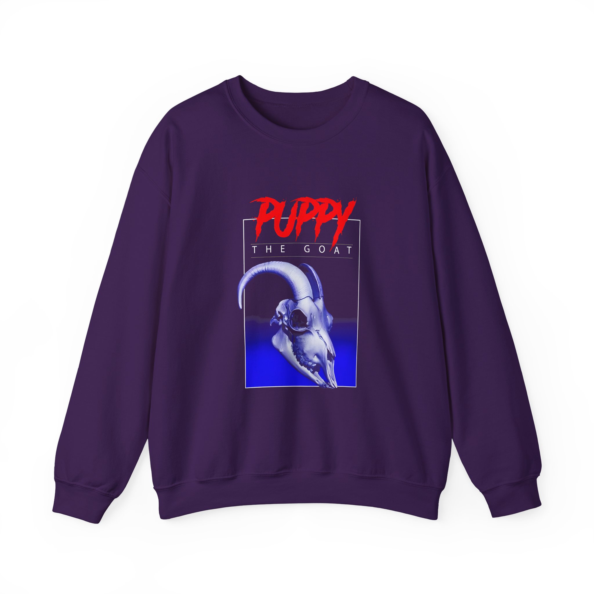 Puppy Goat Skull Unisex Heavy Blend Crewneck Sweatshirt