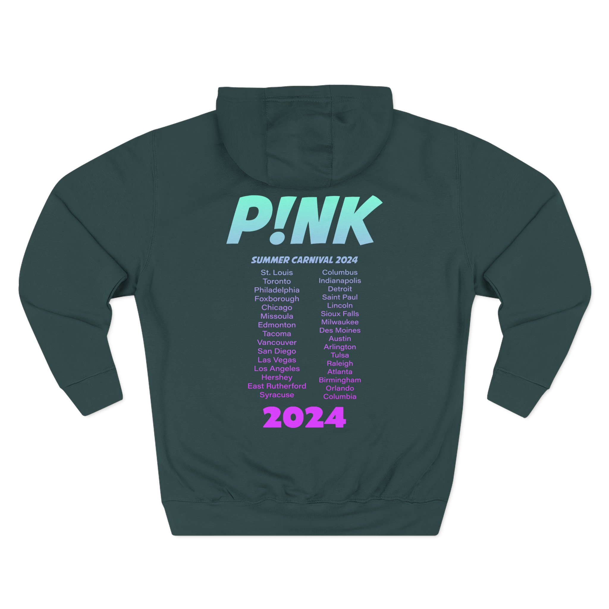 Pink Burst 2024 Tour Three-Panel Fleece Hoodie