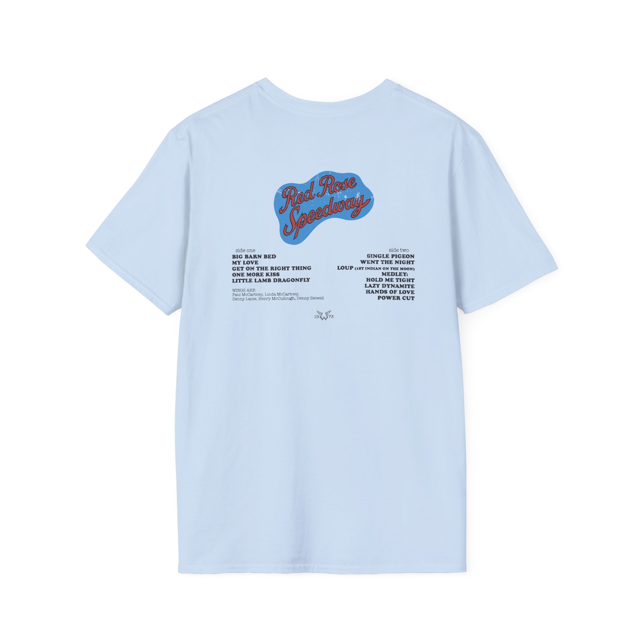 Wings Red Rose Unisex Softstyle T-Shirt