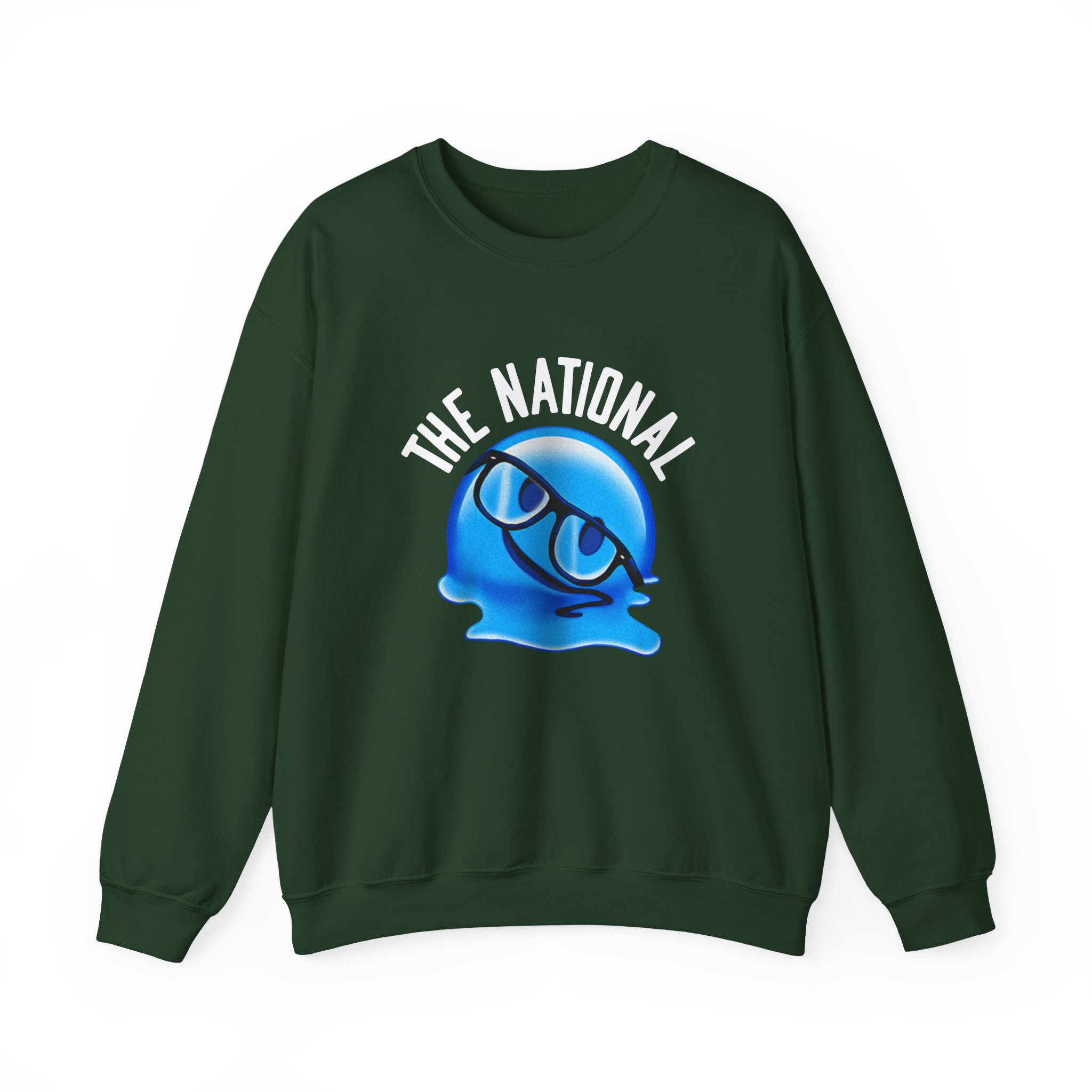 The National Melting Emoji Unisex Heavy Blend Crewneck Sweatshirt