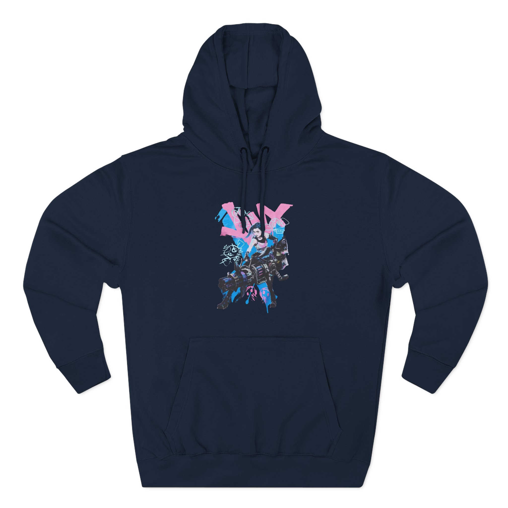 Jinx Arcane Graffiti Jumbo Three-Panel Fleece Hoodie