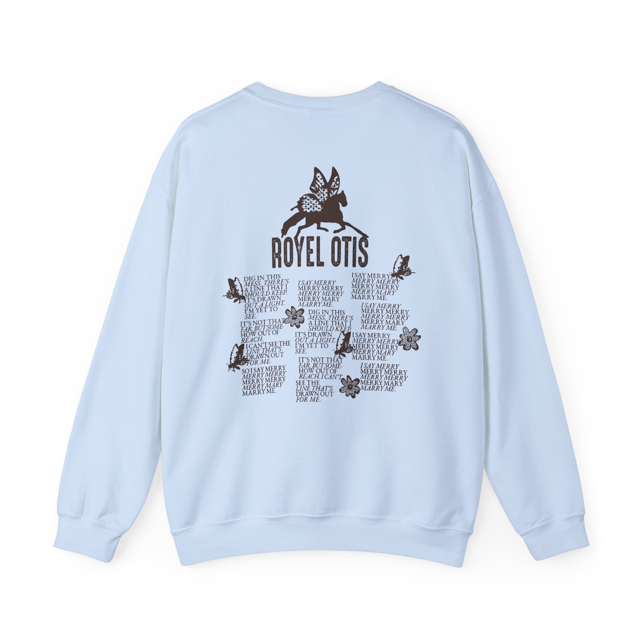 Royel Otis Mary Marry Me Faded Powder Unisex Heavy Blendâ„¢ Crewneck Sweatshirt