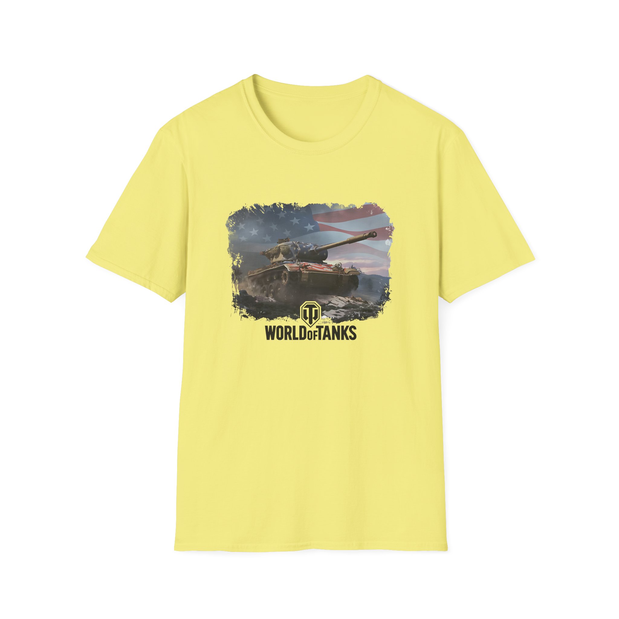 World of Tank Wot July 4th T78 Unisex Softstyle T-Shirt