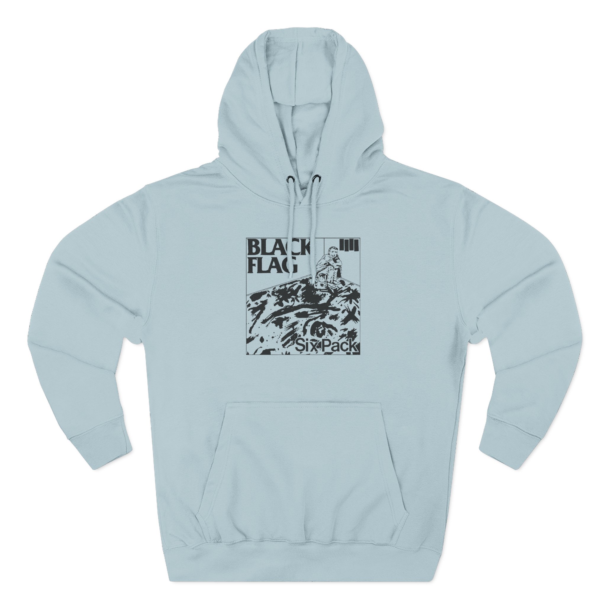 Black Flag Six Pack Three-Panel Fleece Hoodie