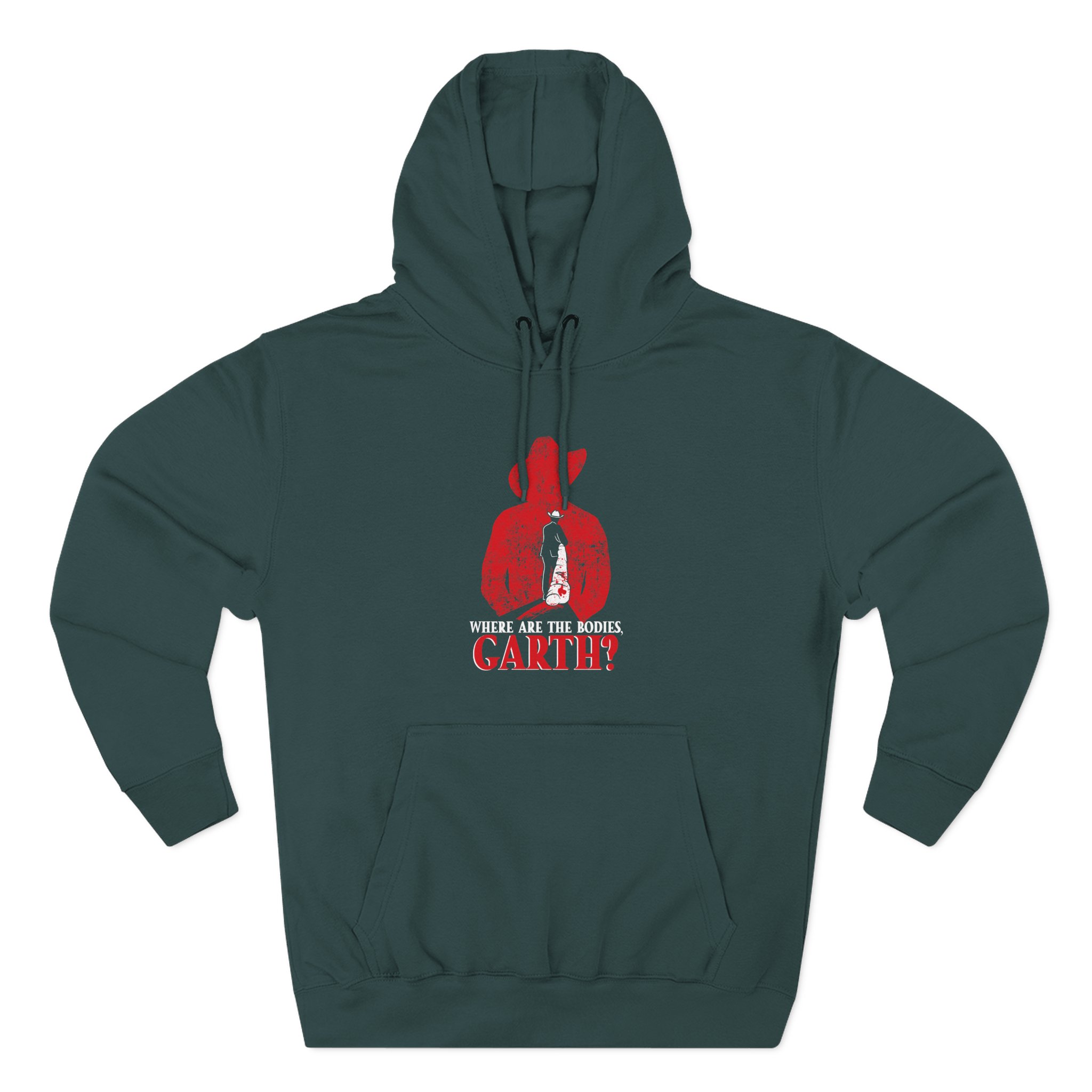 Ymh Where Are The Bodies, Garth? Three-Panel Fleece Hoodie