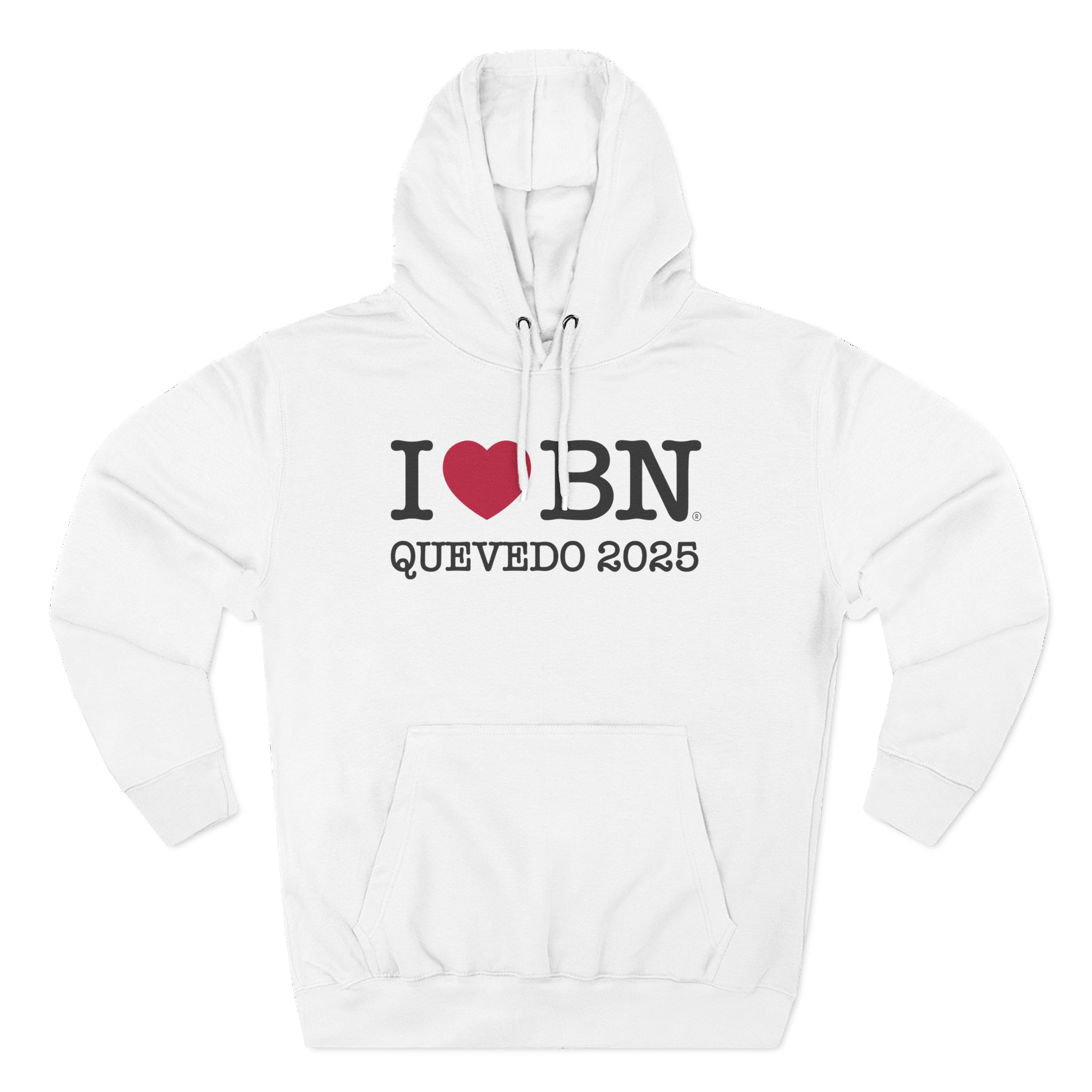 Quevedo I Love Bn Three-Panel Fleece Hoodie