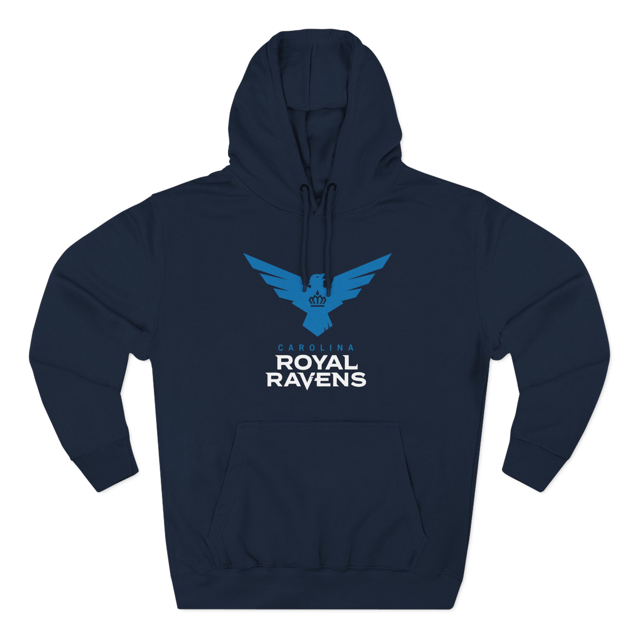 Carolina Royal Ravens Three-Panel Fleece Hoodie