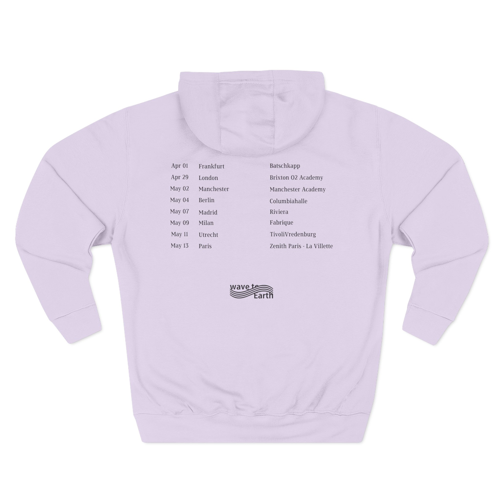 Wave to Earth "0.03 World Tour in Europe Three-Panel Fleece Hoodie