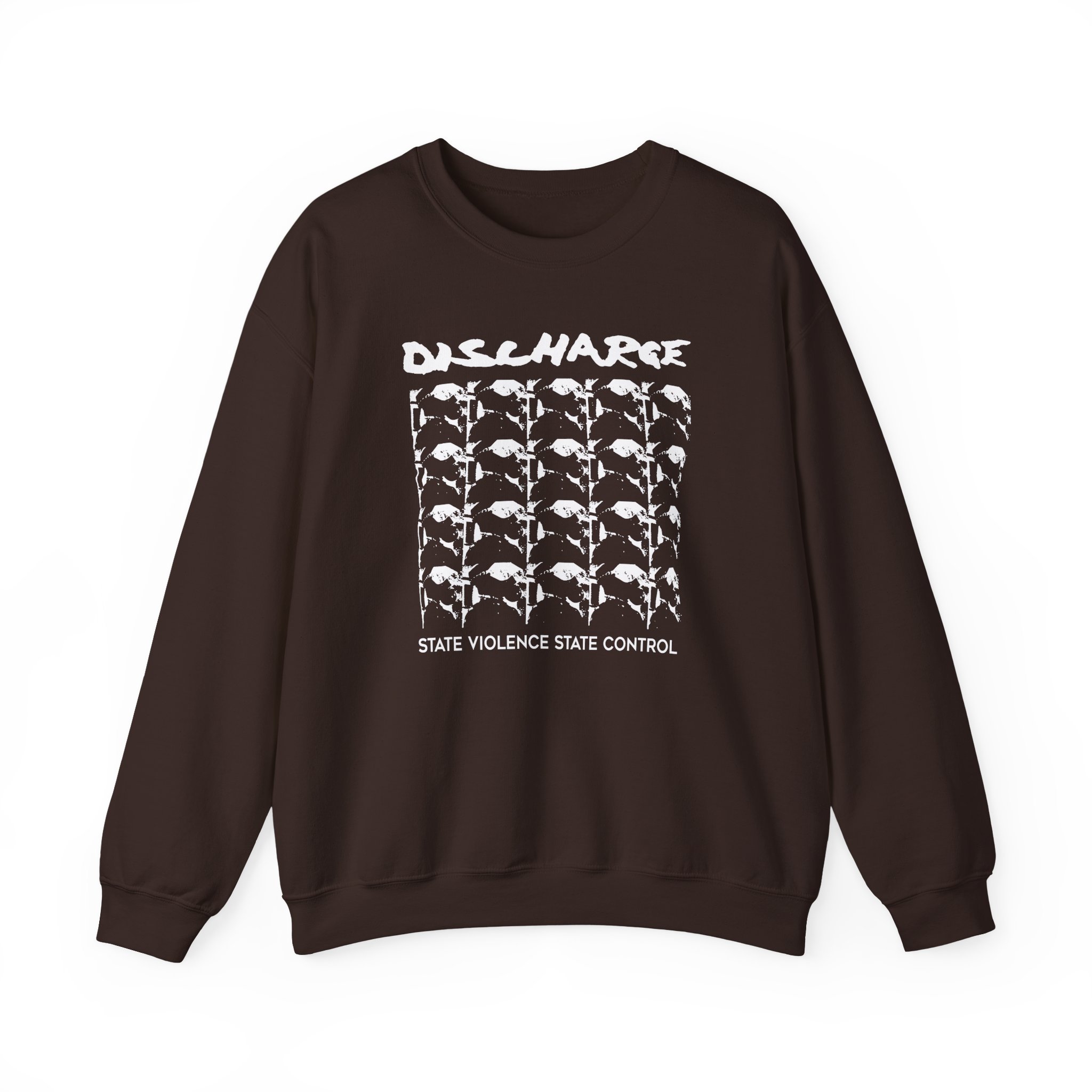 Discharge State Violence State Control Unisex Heavy Blendâ„¢ Crewneck Sweatshirt