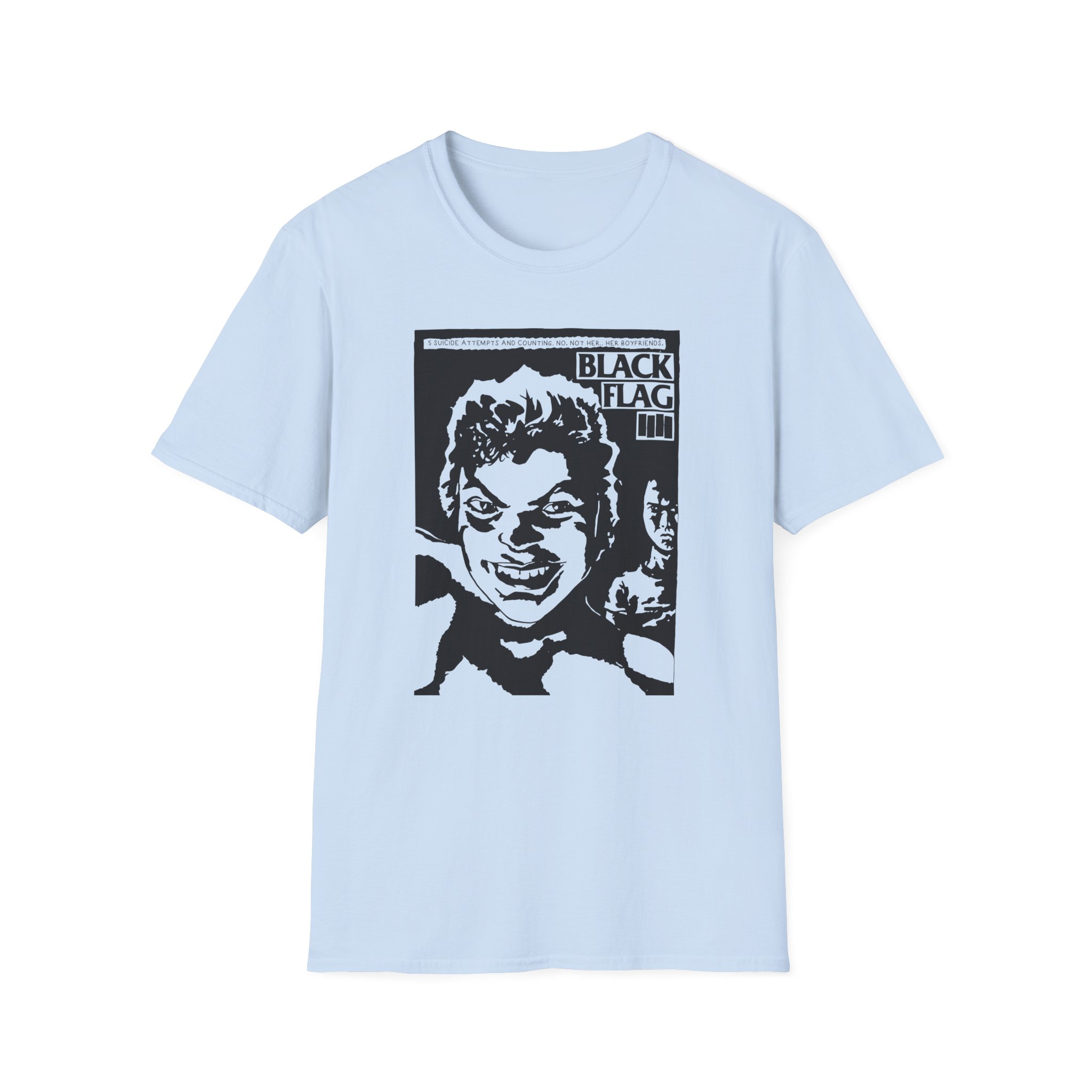 Black Flag Suicide Flyer Unisex Softstyle T-Shirt