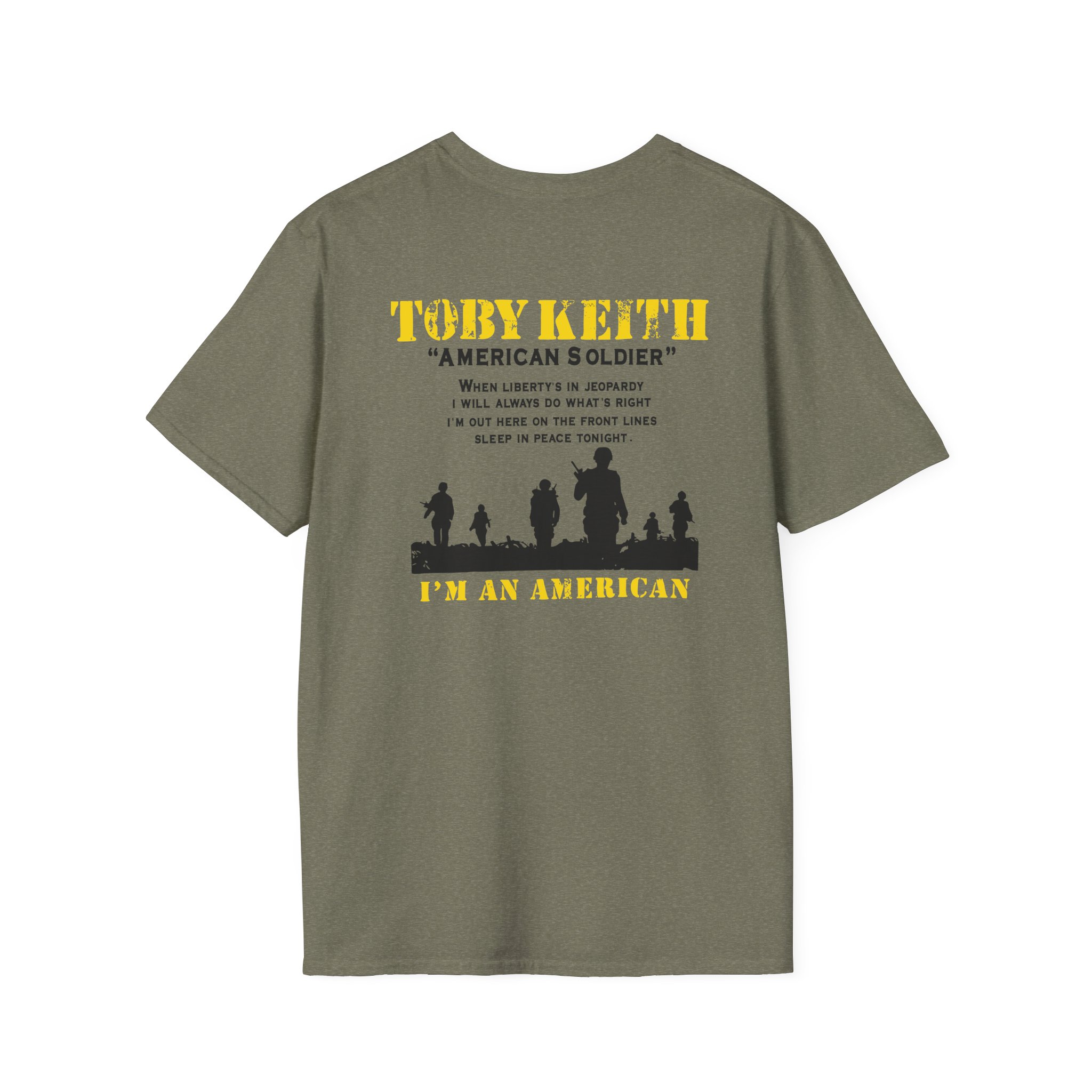 Toby Keith American Soldier Helicopter Unisex Softstyle T-Shirt