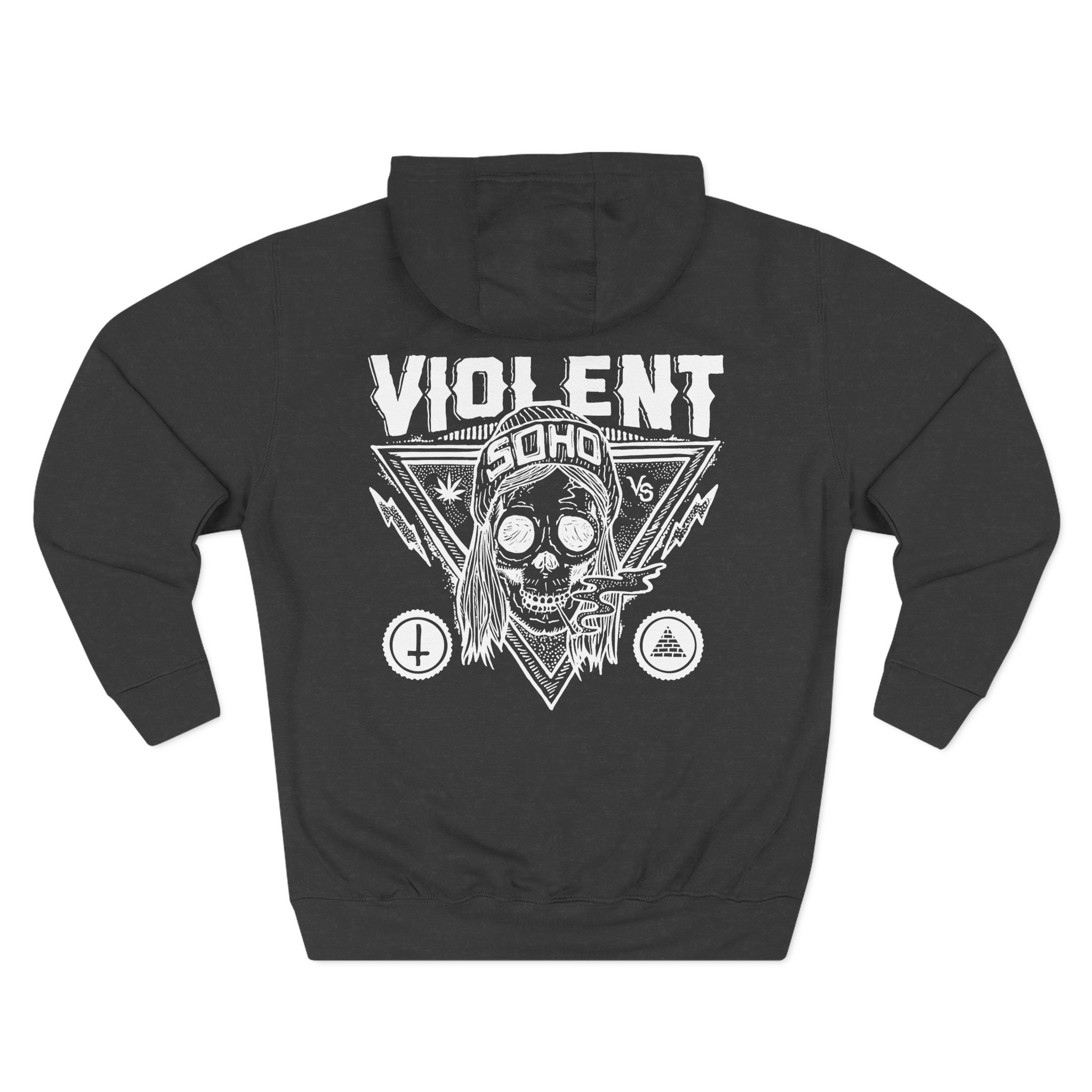 Violent Soho Blazin Skull Three-Panel Fleece Hoodie