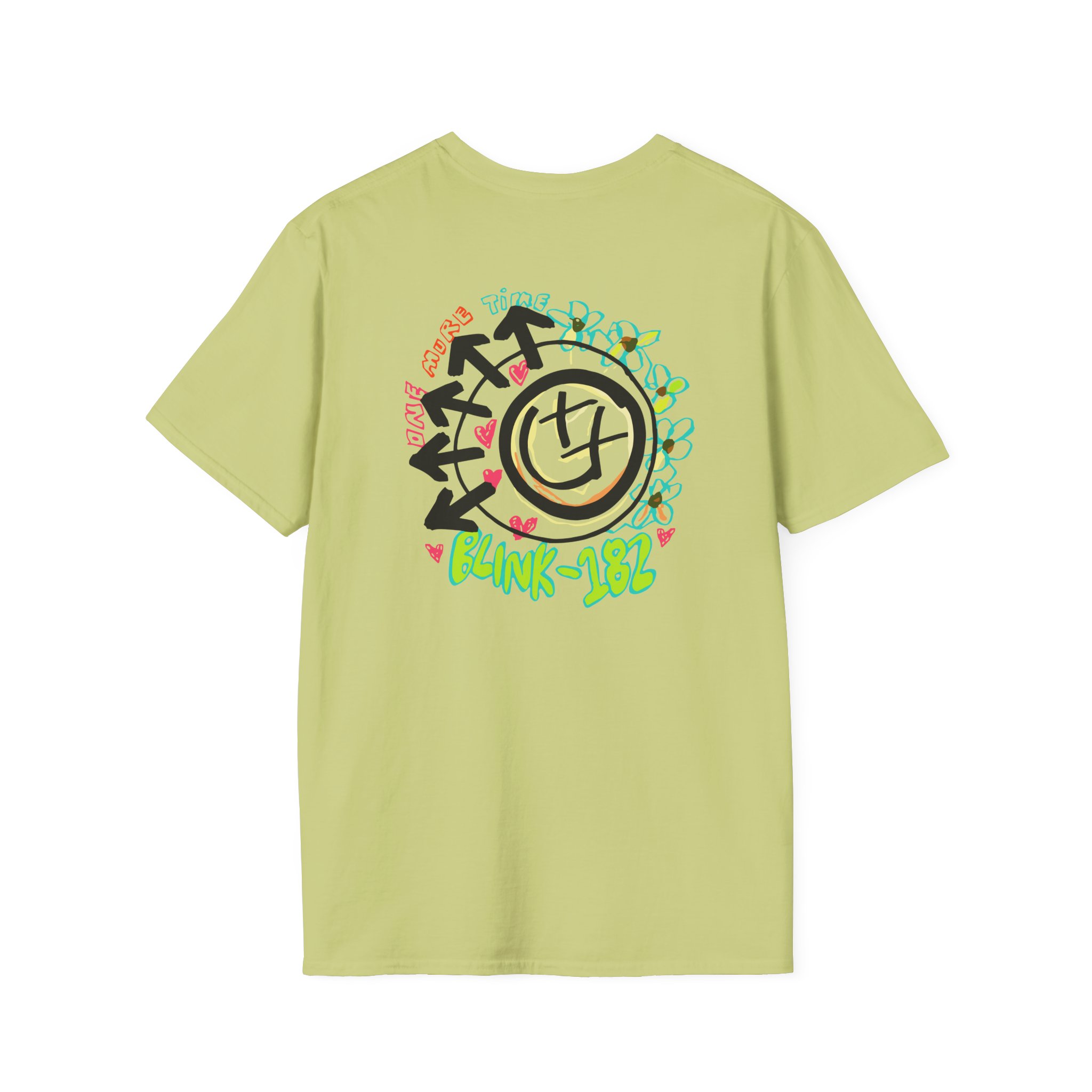 Blink 182 One More Time Smiley Sketch Unisex Softstyle T-Shirt