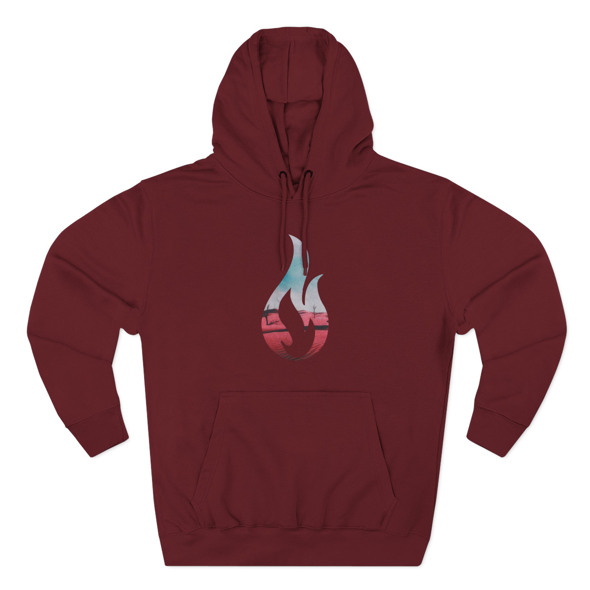 Like Moths to Flames Three-Panel Fleece Hoodie