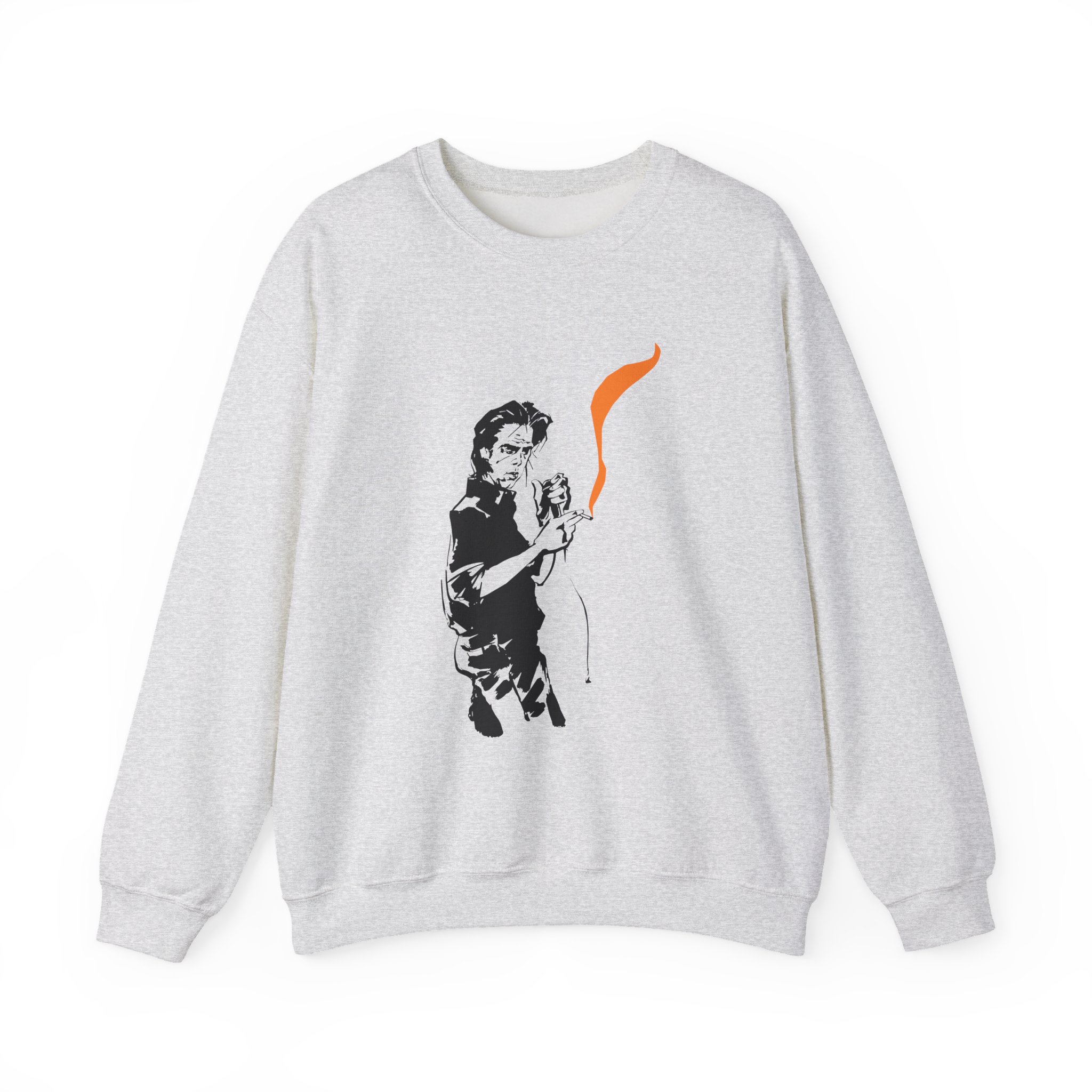 Nick Cave Smoking Unisex Heavy Blendâ„¢ Crewneck Sweatshirt