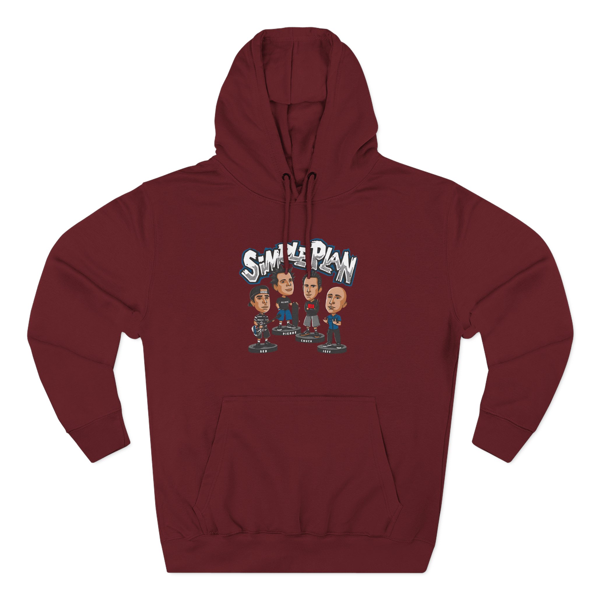 Simple Plan Bobblehead Three-Panel Fleece Hoodie