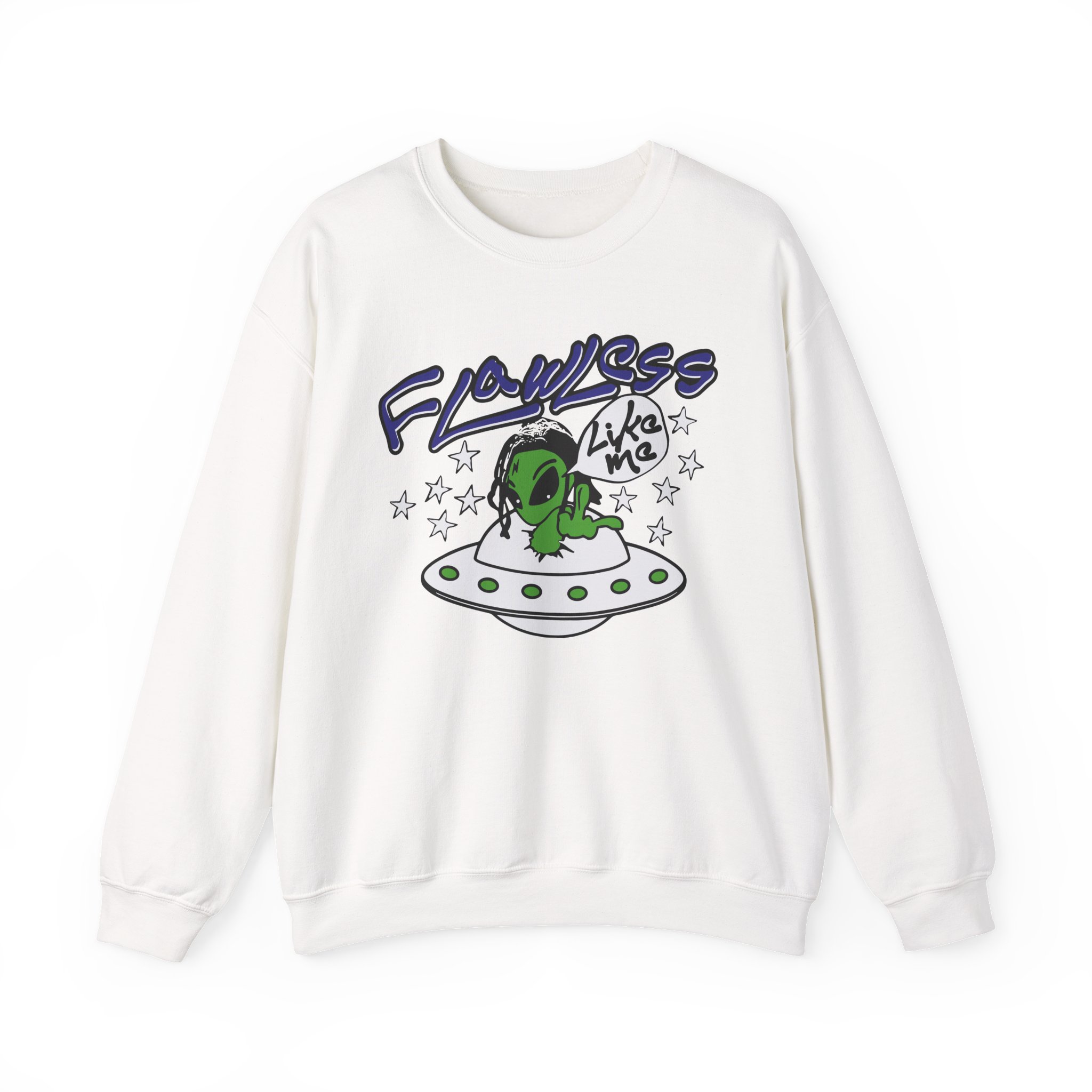 Lucki Flawless Like Me Alien Unisex Heavy Blendâ„¢ Crewneck Sweatshirt