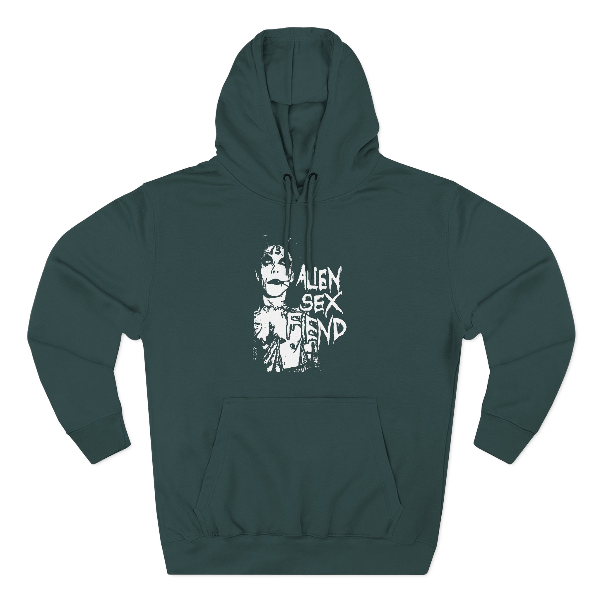 Alien Sex Fiend 13 Head Three-Panel Fleece Hoodie