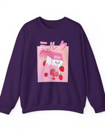 Georgenotfound Anime Strawberry Milk Shake Unisex Heavy Blend™ Crewneck Sweatshirt