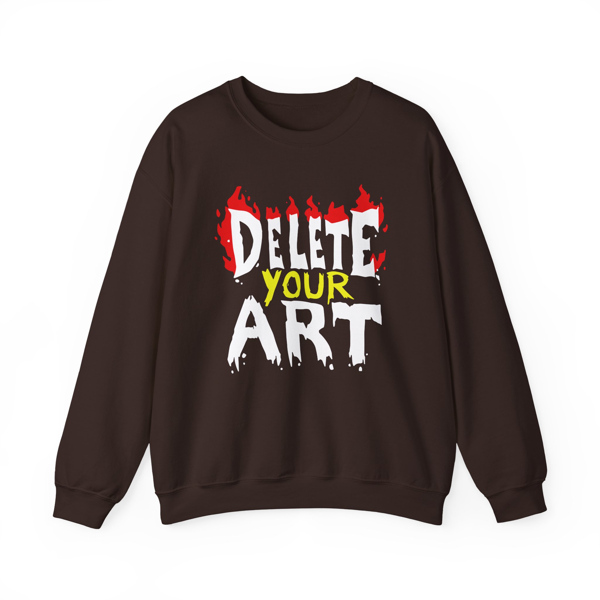 Drawfee Delete Your Art Unisex Heavy Blendâ„¢ Crewneck Sweatshirt