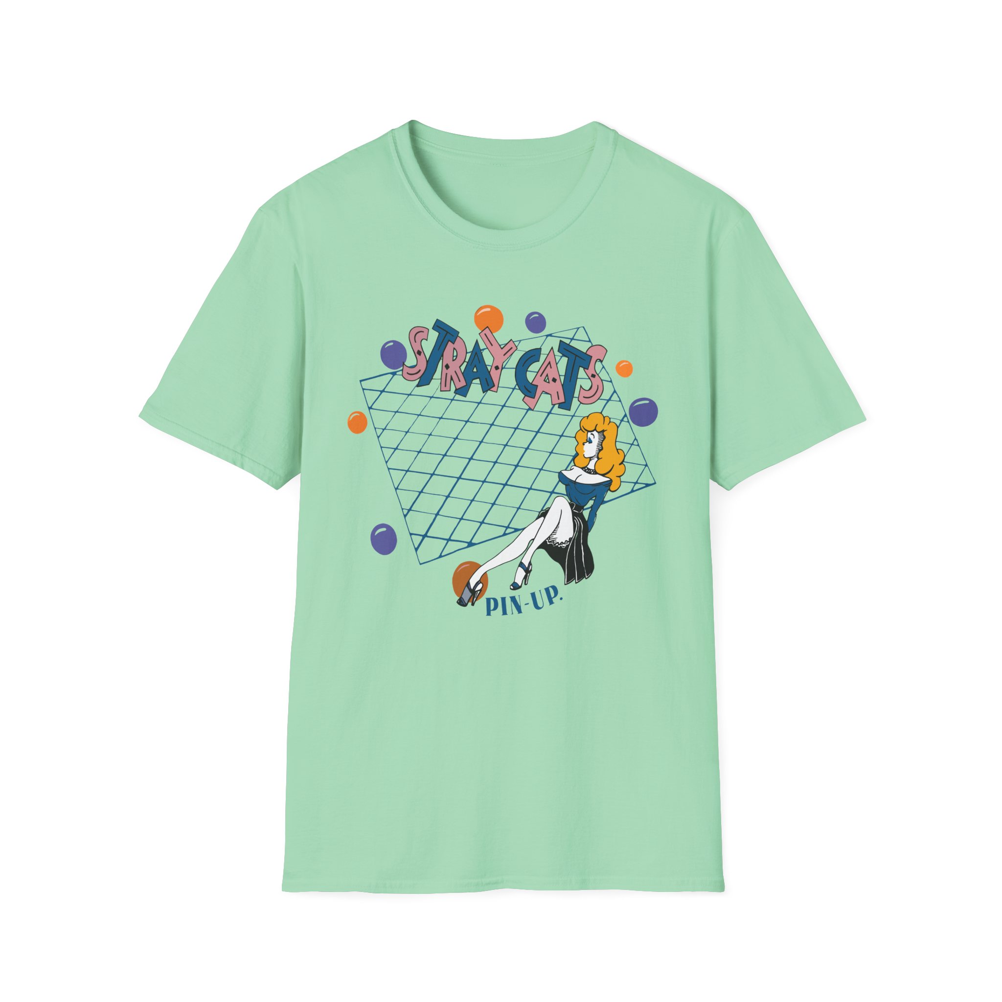 Stray Cats Pin Up Unisex Softstyle T-Shirt