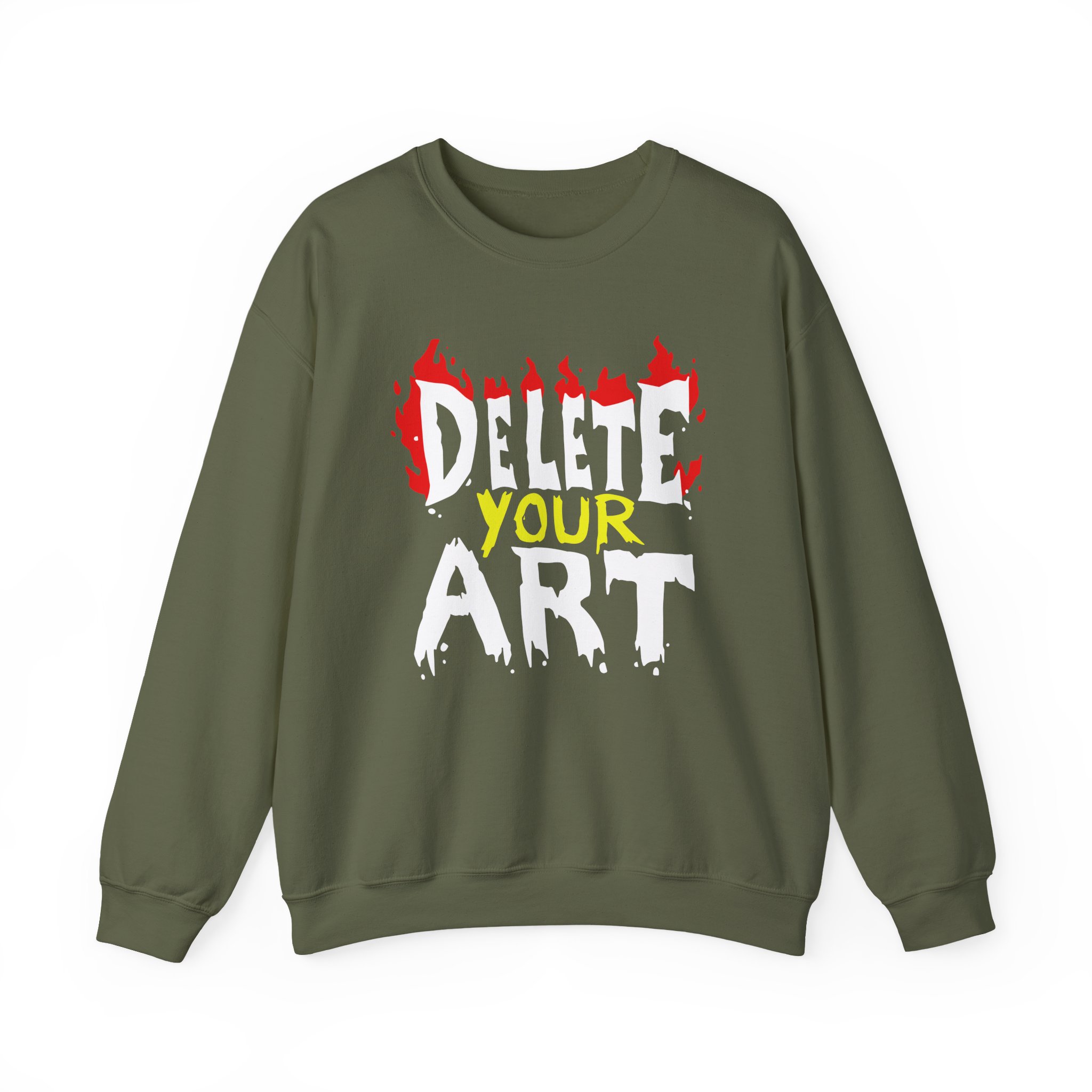 Drawfee Delete Your Art Unisex Heavy Blendâ„¢ Crewneck Sweatshirt