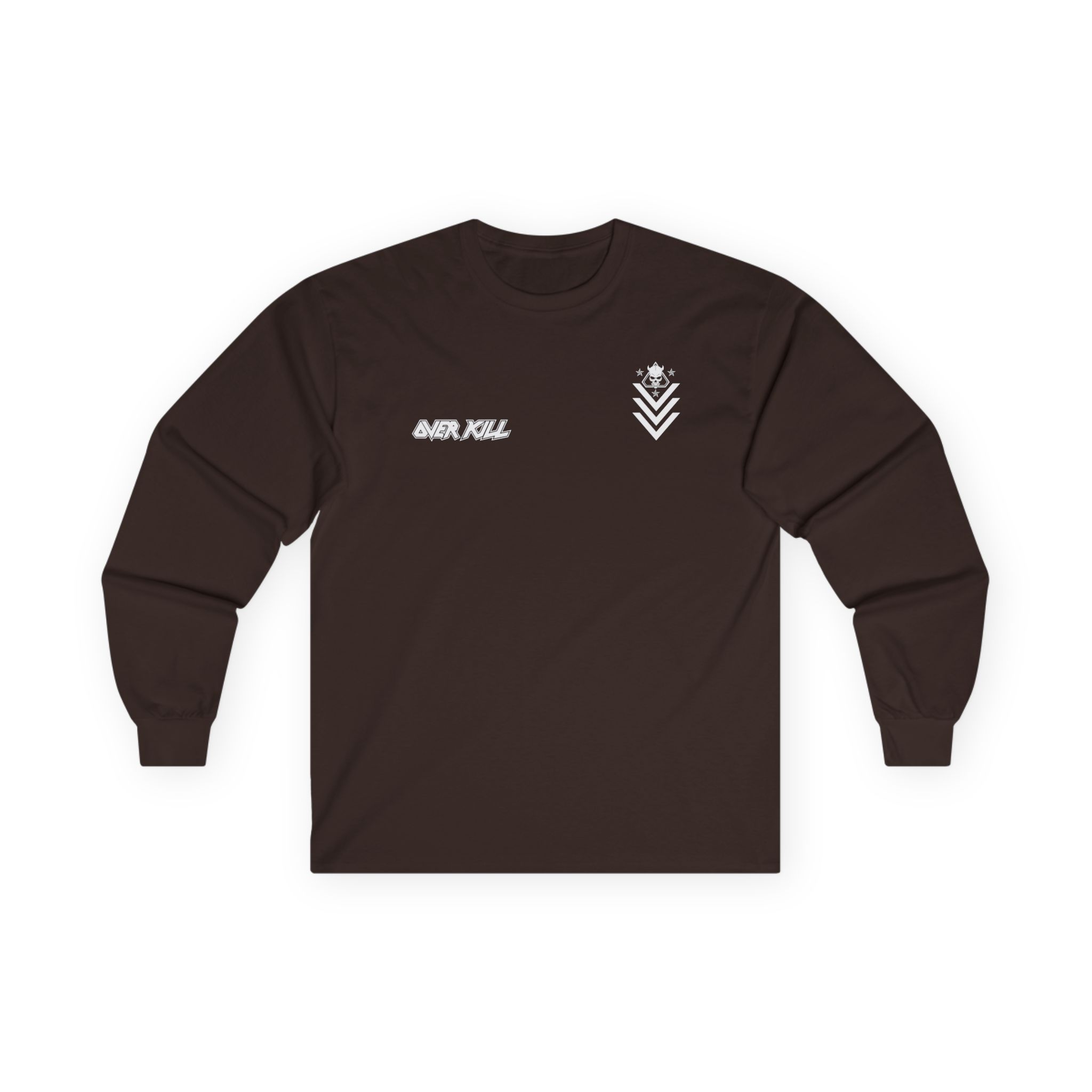 Overkill Logo Badge Skull Work Unisex Ultra Cotton Long Sleeve Tee