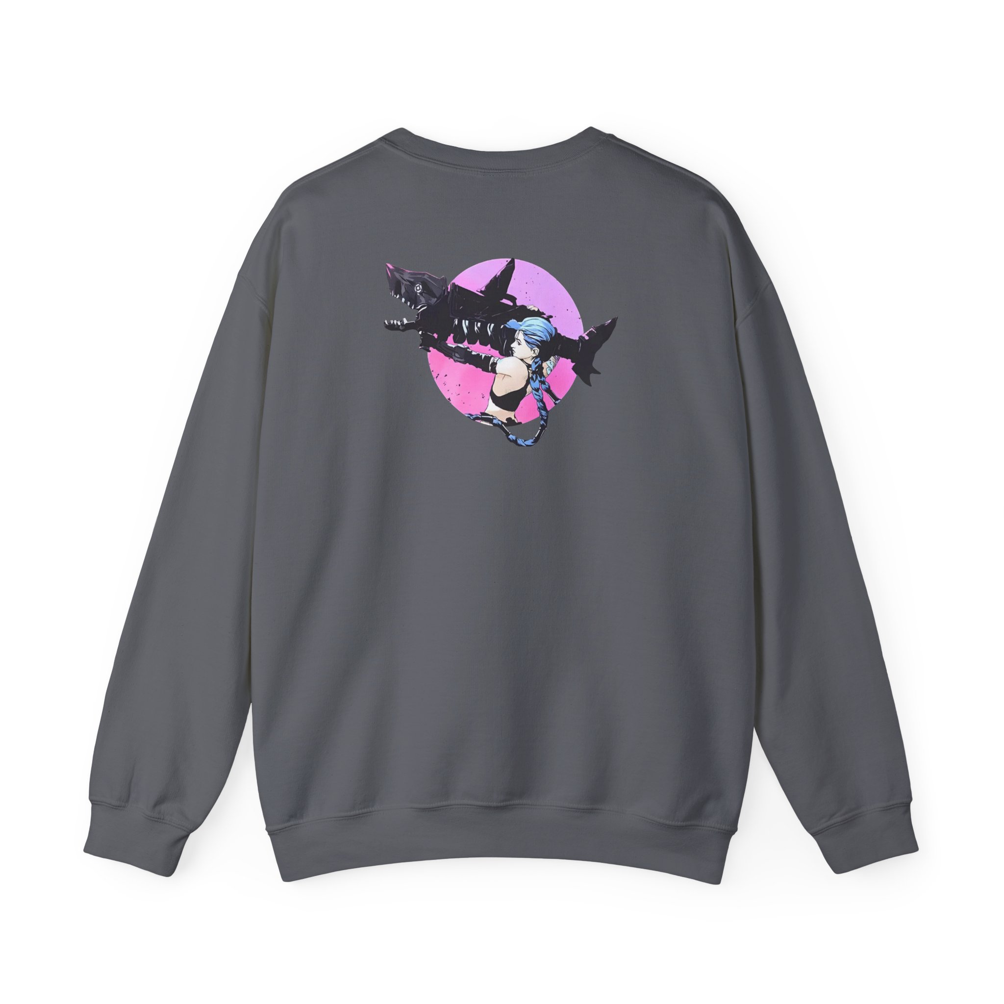 Jinx Arcane Gun Unisex Heavy Blendâ„¢ Crewneck Sweatshirt