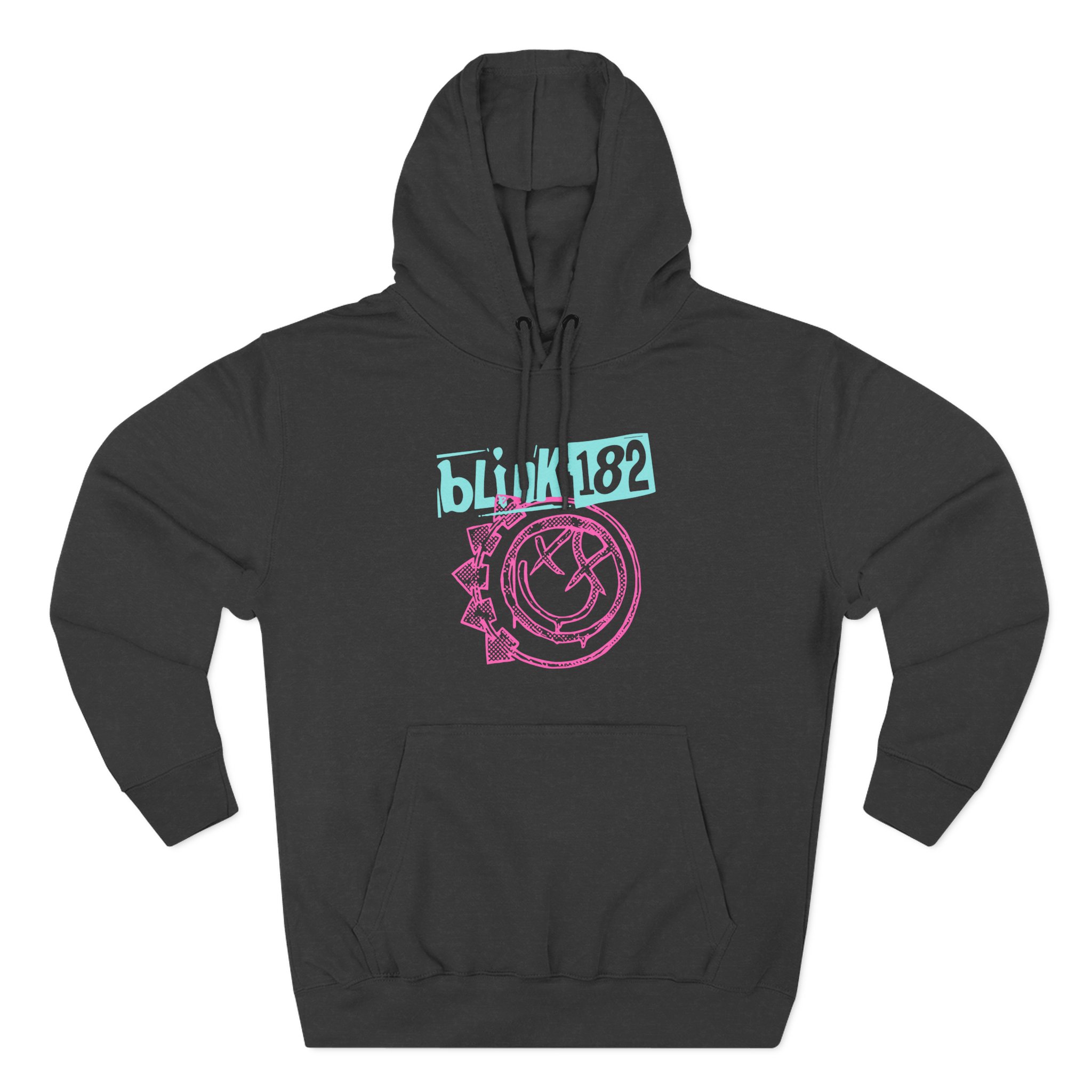 Blink 182 Smiley Crop Three-Panel Fleece Hoodie