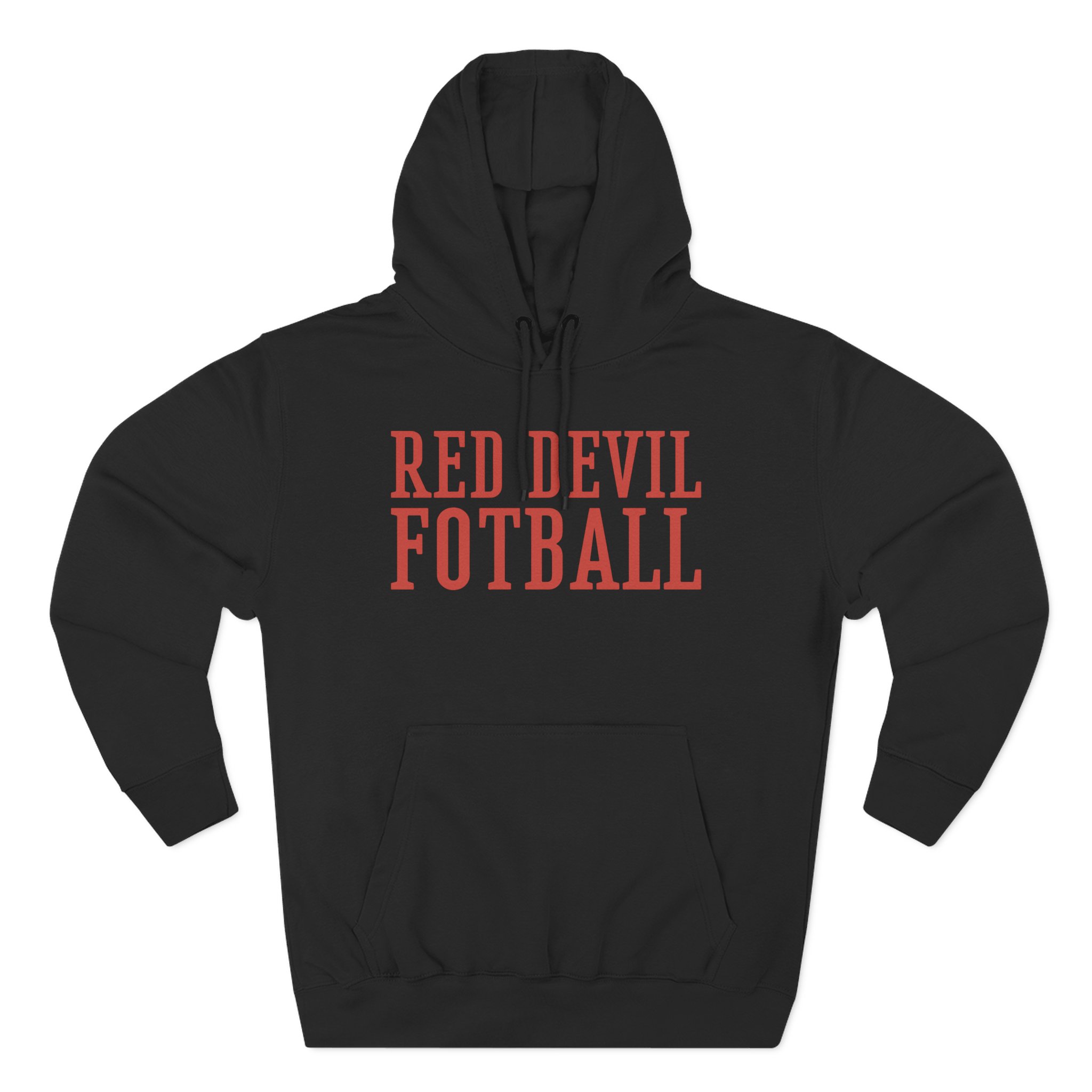 Shaboozey Red Devil Football Three-Panel Fleece Hoodie