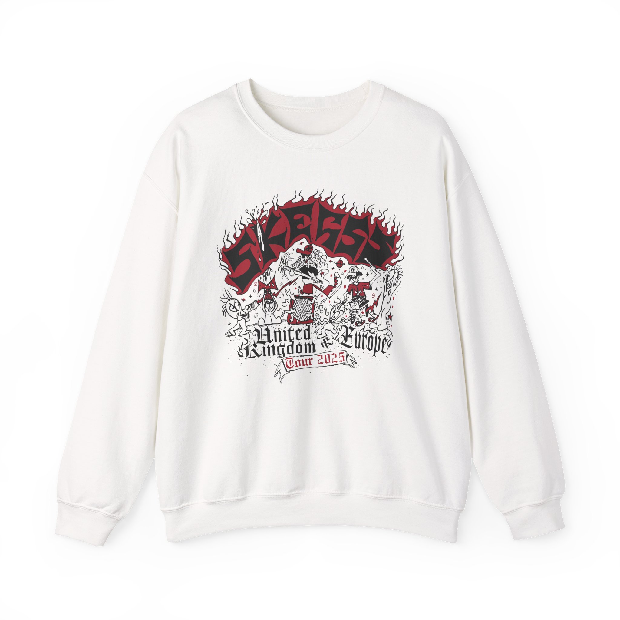 Skegss Uk Eu Tour 2025 Unisex Heavy Blendâ„¢ Crewneck Sweatshirt