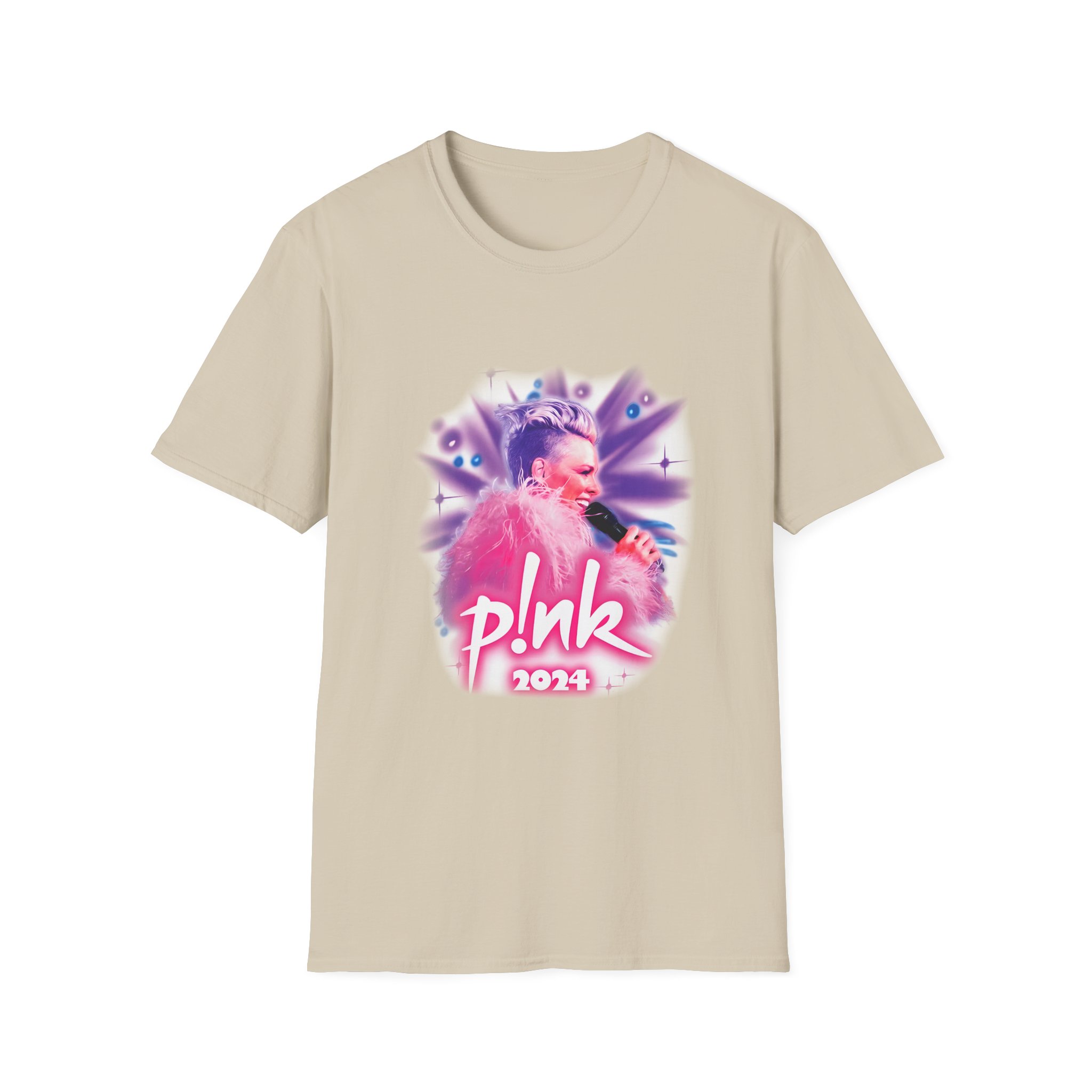 Pink Airbrushed 2024 Unisex Softstyle T-Shirt