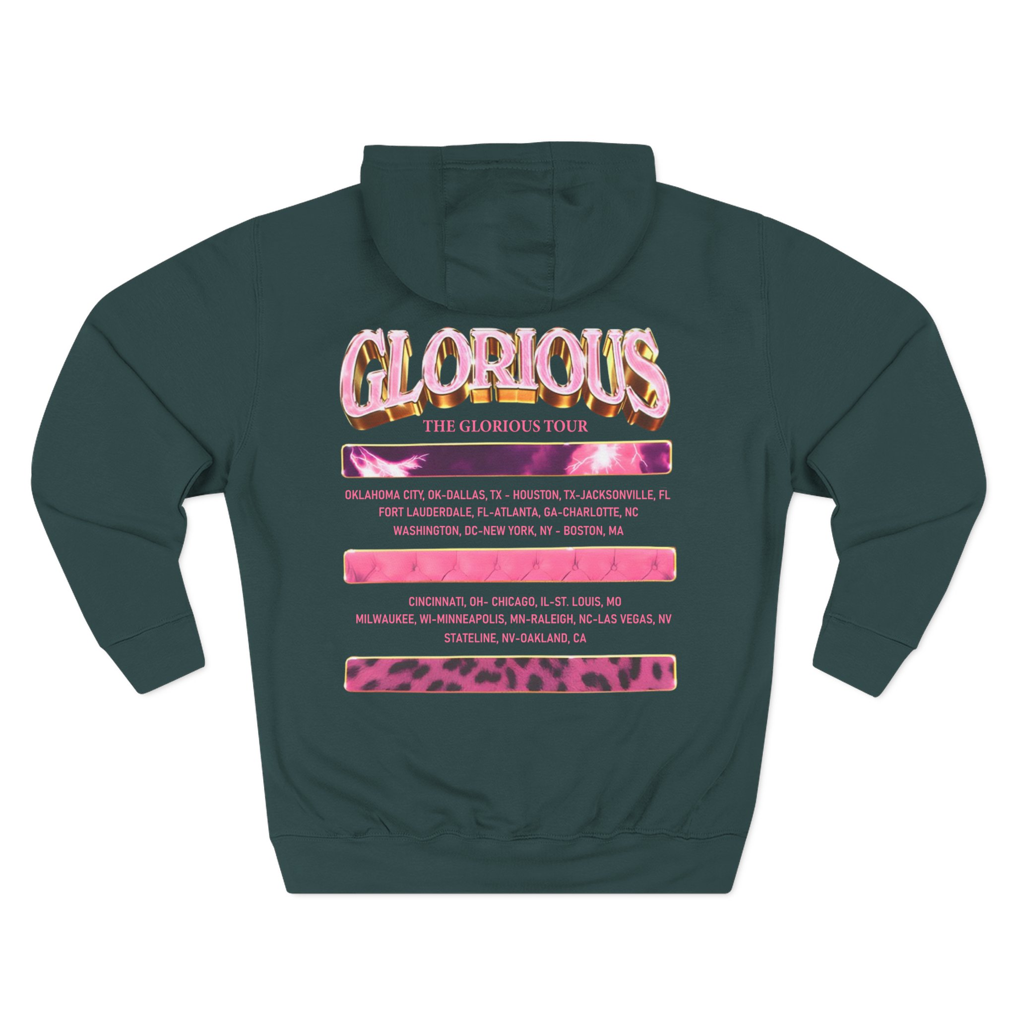 Glorilla Glorious Tour From Memphis Three-Panel Fleece Hoodie
