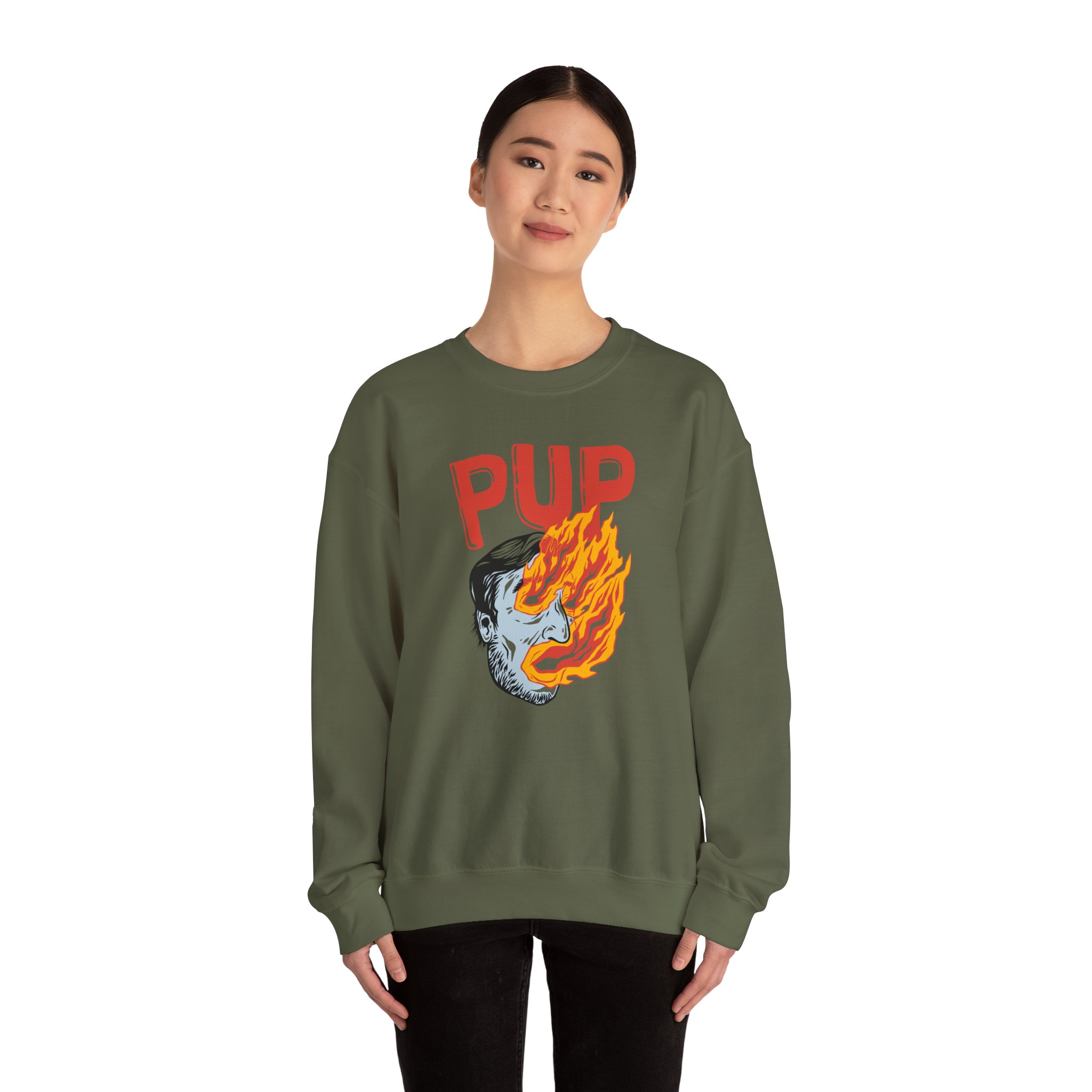 Pup I Hope the World Explodes Unisex Heavy Blend Crewneck Sweatshirt