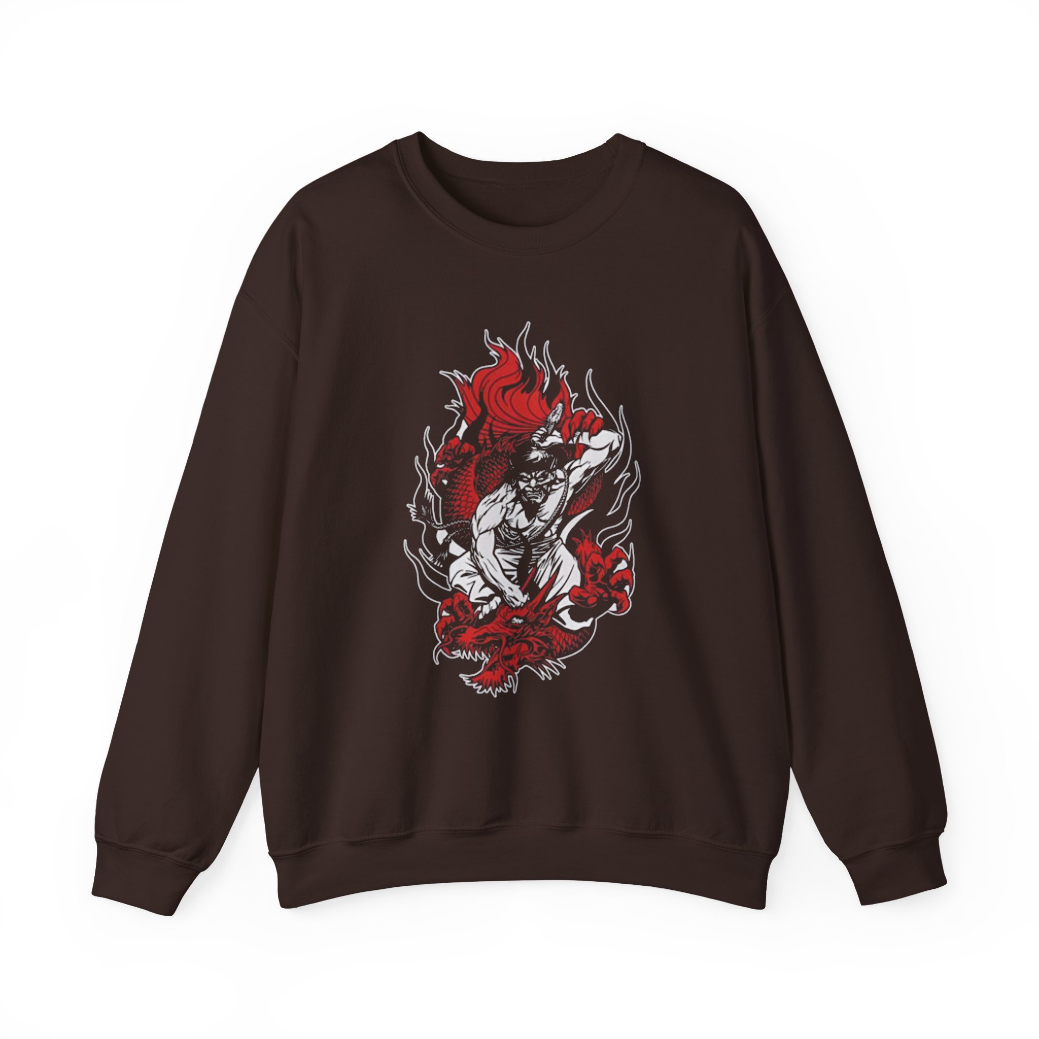 100 Demons Samurai Dragon Unisex Heavy Blendâ„¢ Crewneck Sweatshirt